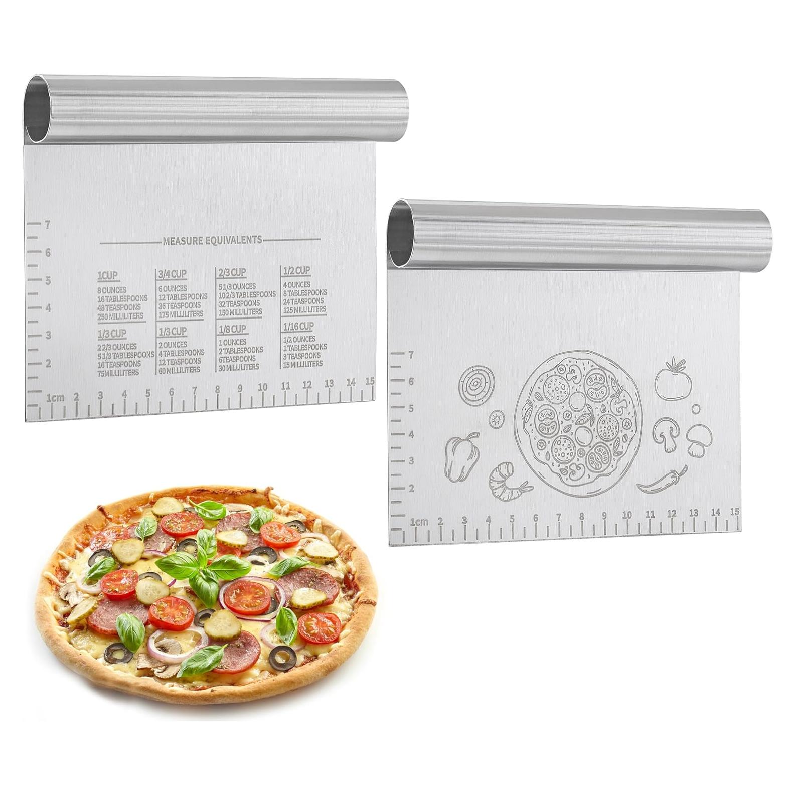 Raspador de Masa LCCOWOT Acero Inoxidable 2 Piezas 15 cm