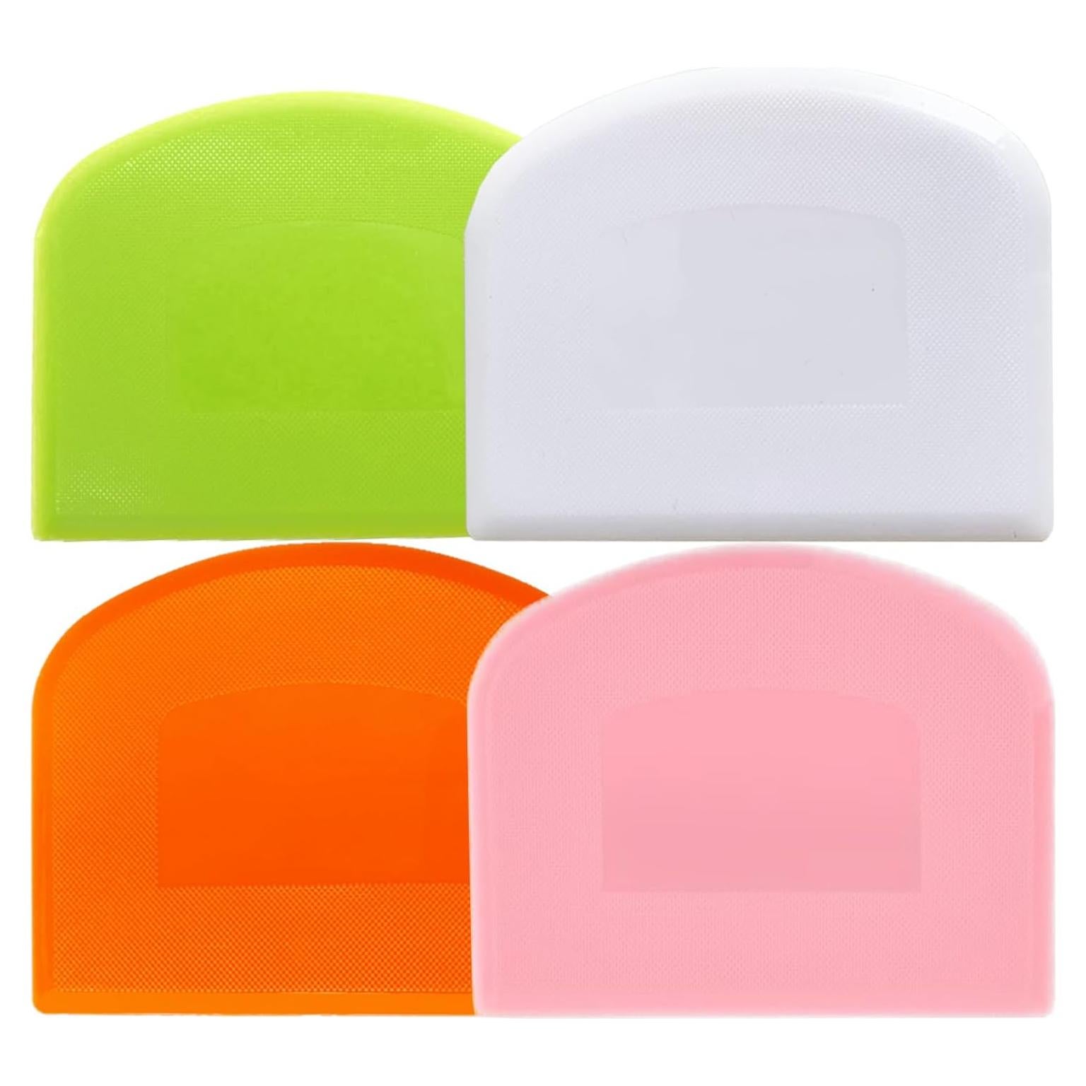 Raspador de Masa CEWIFO 4 Pcs Flexible BPA Free Colores
