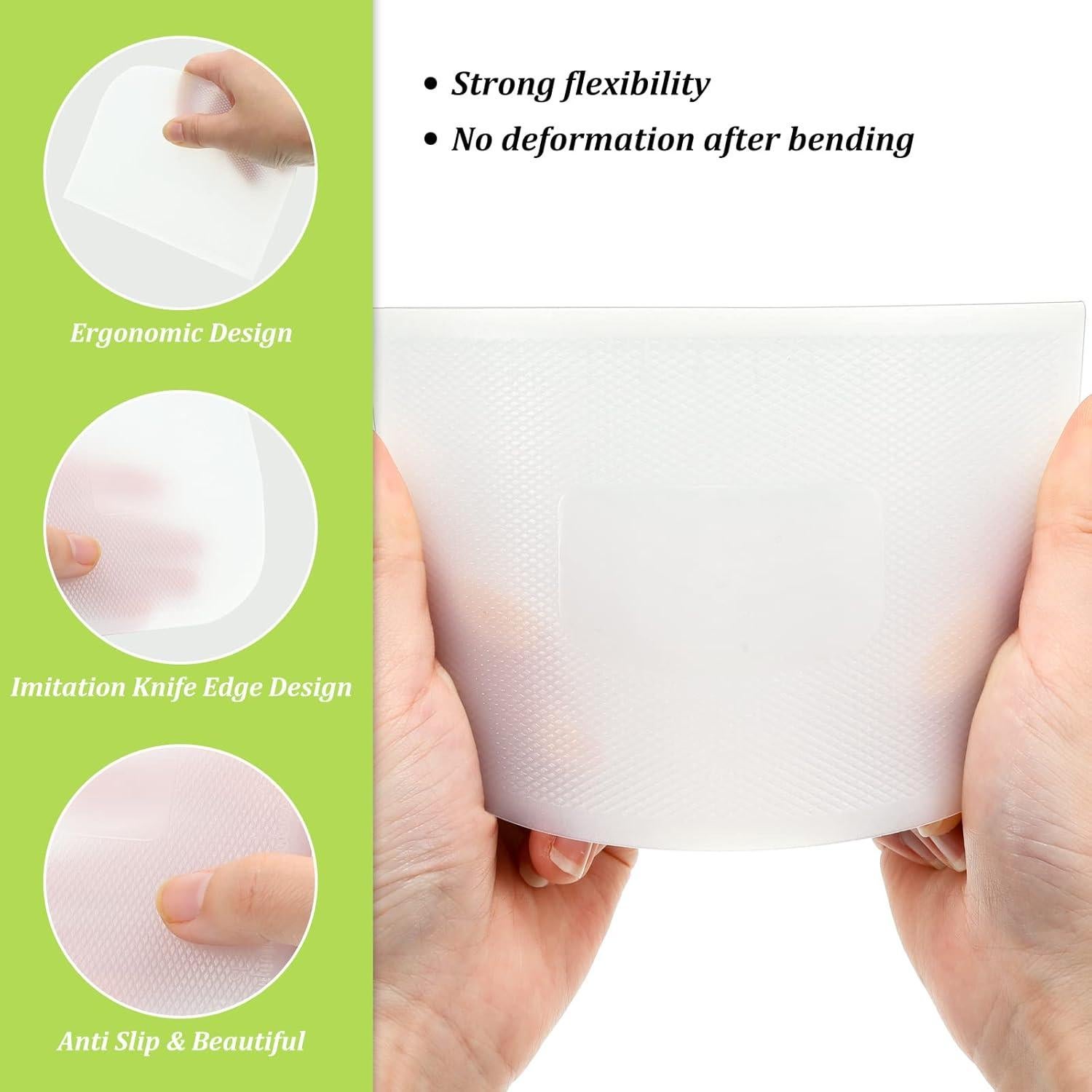 Raspadores de Masa de Plástico Queekay 4 Pcs 14.5x9.7cm