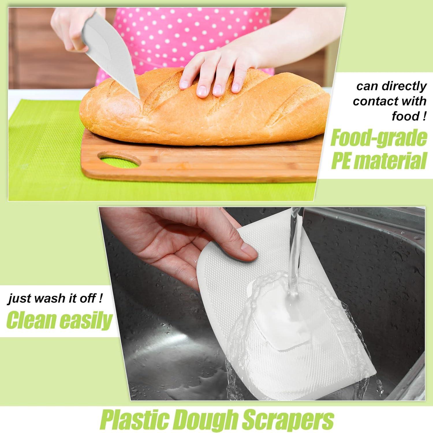 Raspadores de Masa de Plástico Queekay 4 Pcs 14.5x9.7cm