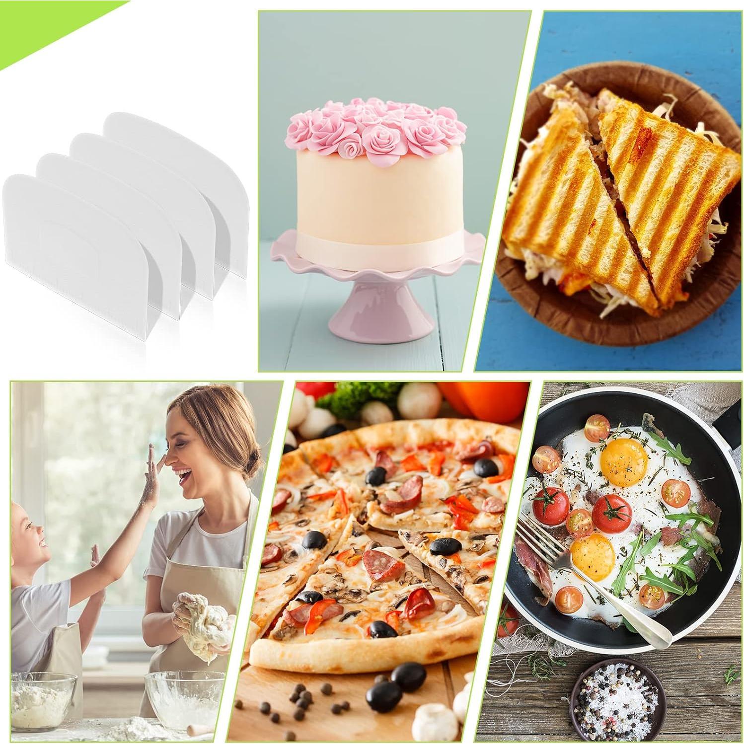 Raspadores de Masa de Plástico Queekay 4 Pcs 14.5x9.7cm