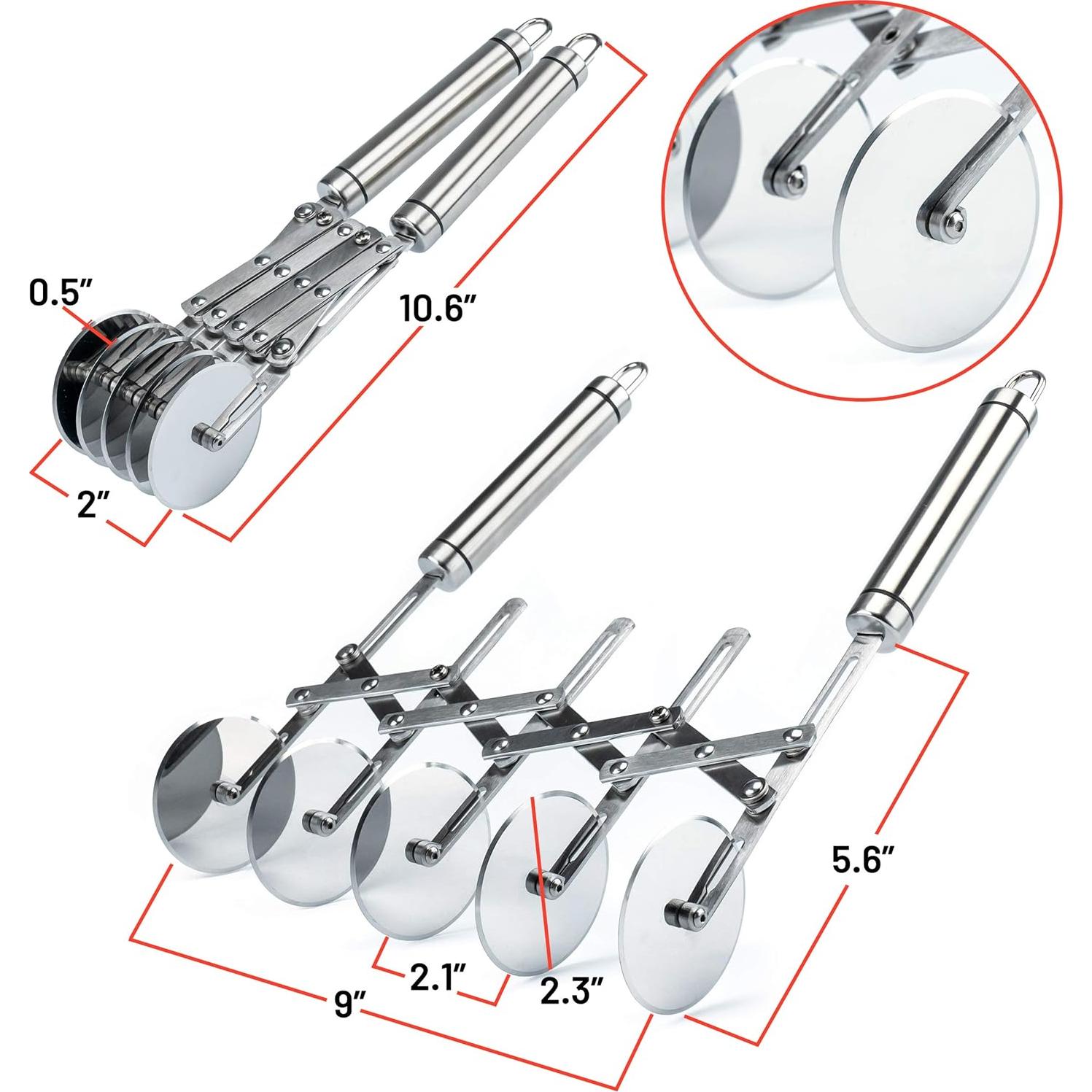 Juego de Cortadores de Masa Oleex 5 Ruedas Acero Inoxidable