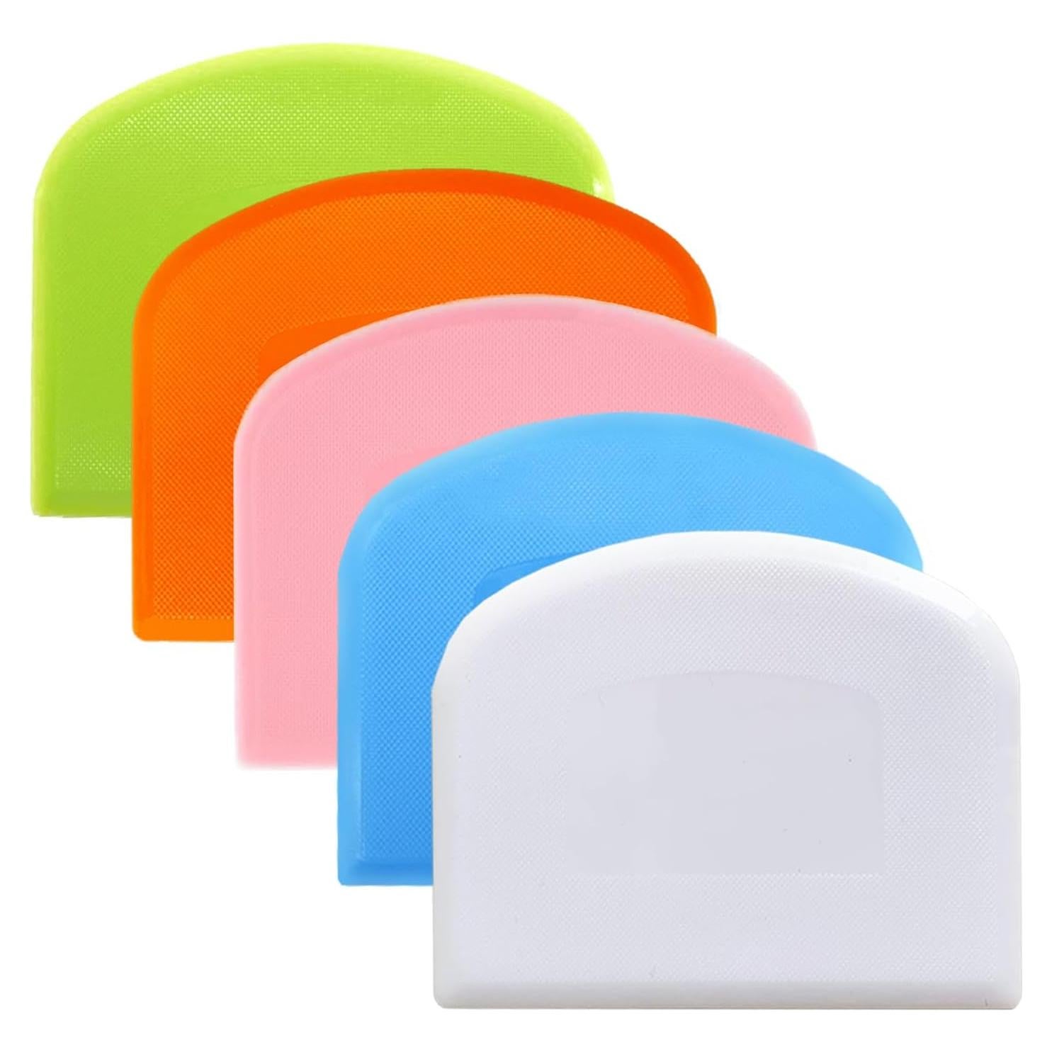 Cortador de Masa CEWIFO 5 Pcs Raspadores de Plástico PE