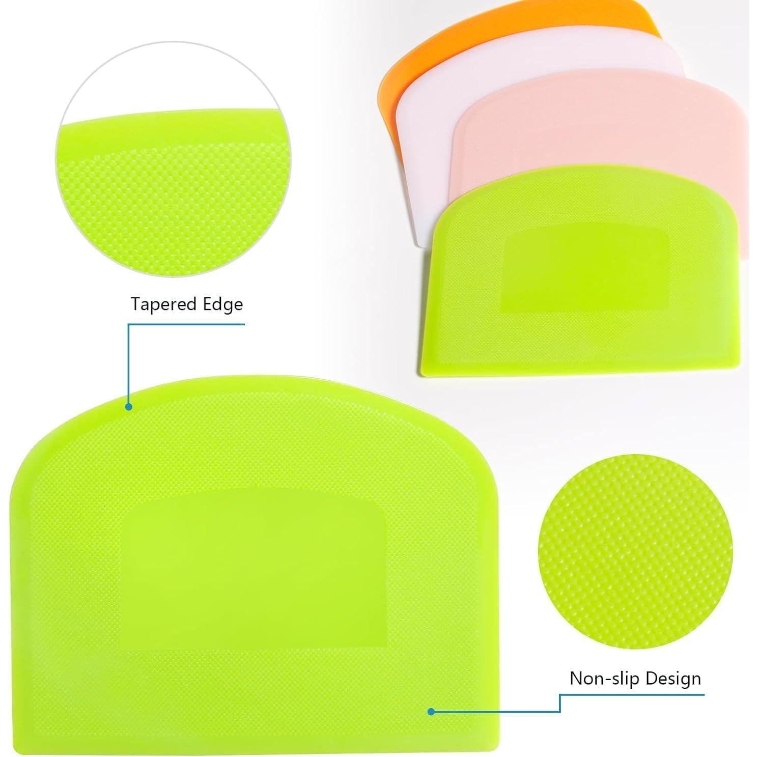 Cortador de Masa CEWIFO 5 Pcs Raspadores de Plástico PE