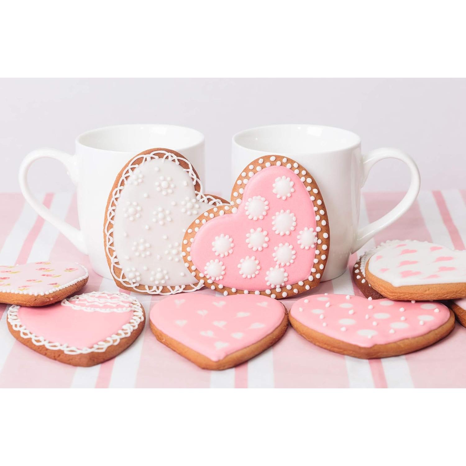 Set de 5 Cortadores de Galletas Corazón Fox Run Acero Inoxidable