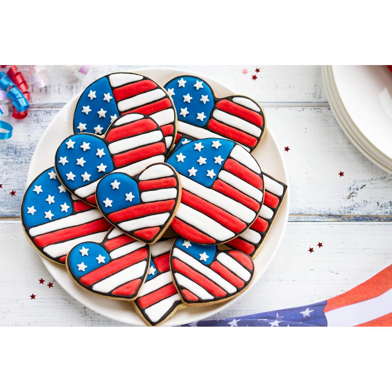 Set de 5 Cortadores de Galletas Corazón Fox Run Acero Inoxidable