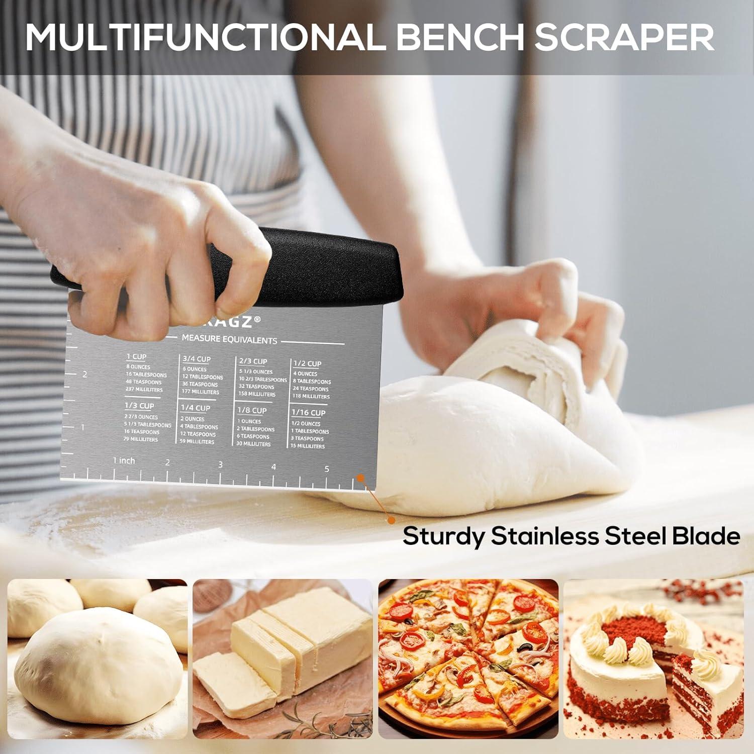 Raspador y Cortador de Masa KAGZ Acero Inoxidable 16,5 cm