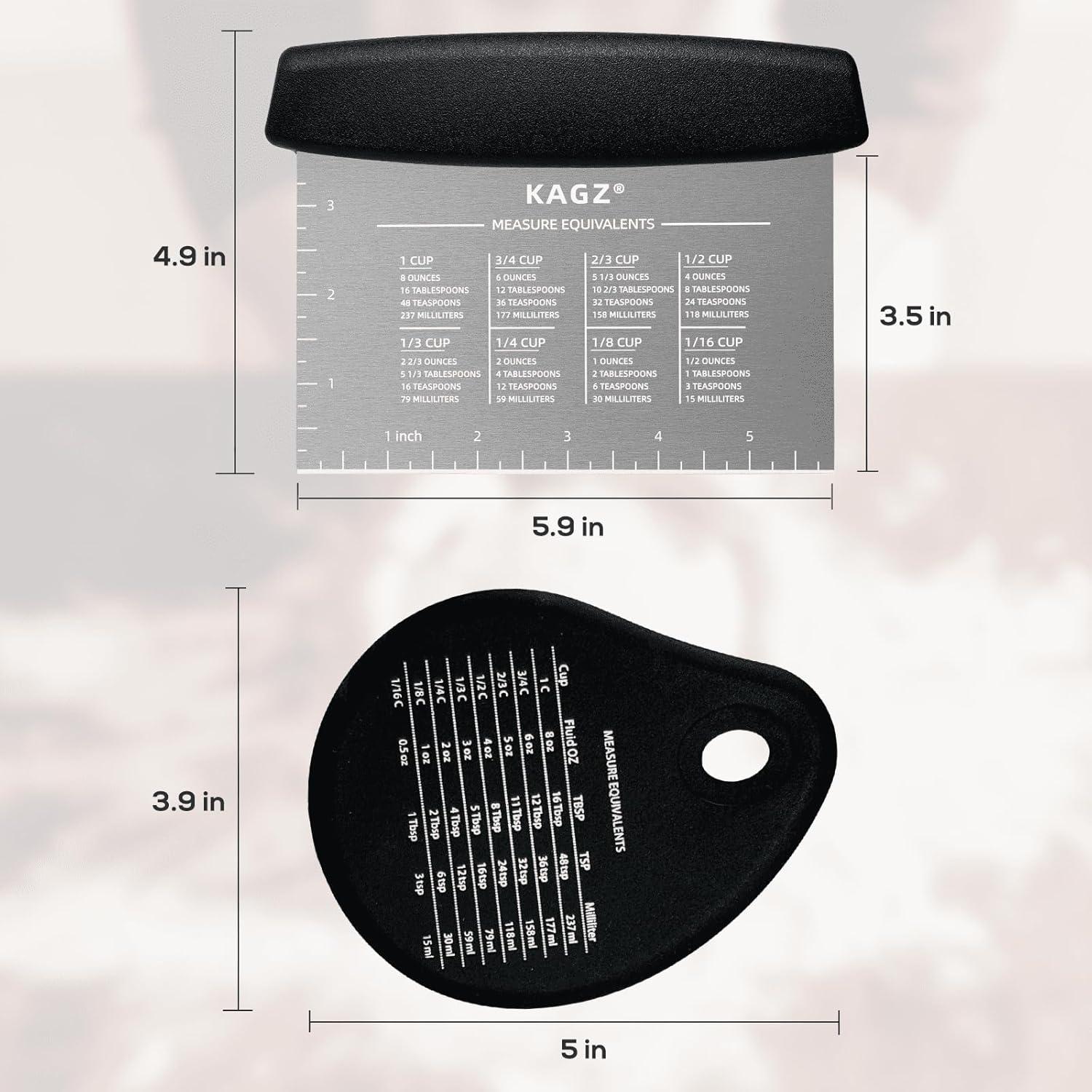 Raspador y Cortador de Masa KAGZ Acero Inoxidable 16,5 cm