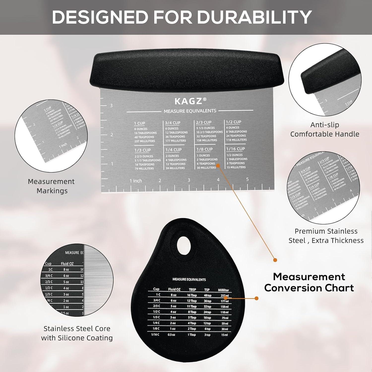 Raspador y Cortador de Masa KAGZ Acero Inoxidable 16,5 cm