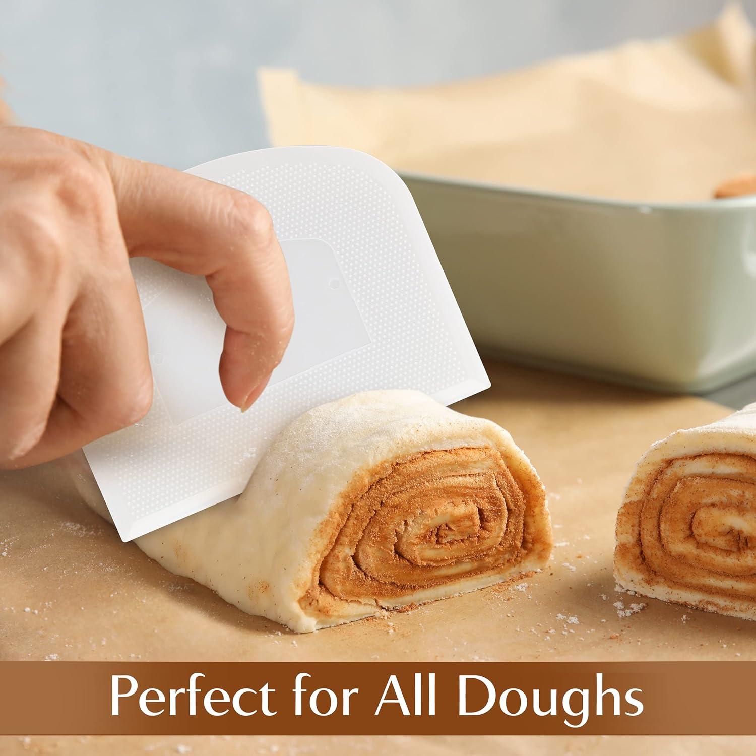 Raspador de Masa Flexible RamPro - 2 Piezas Blancas