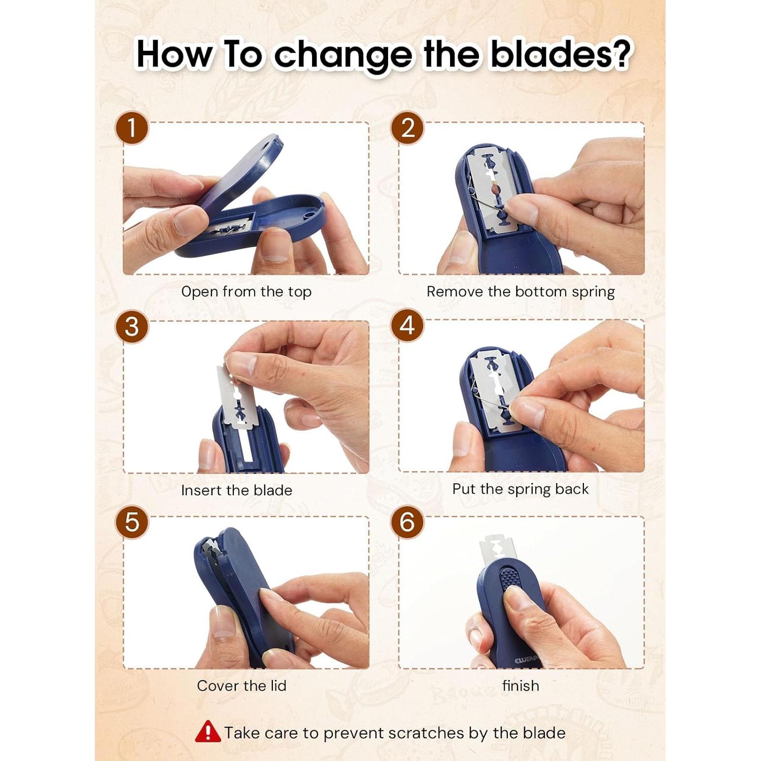 Herramienta de Puntuación de Pan CLUEAPOP con 5 Cuchillas