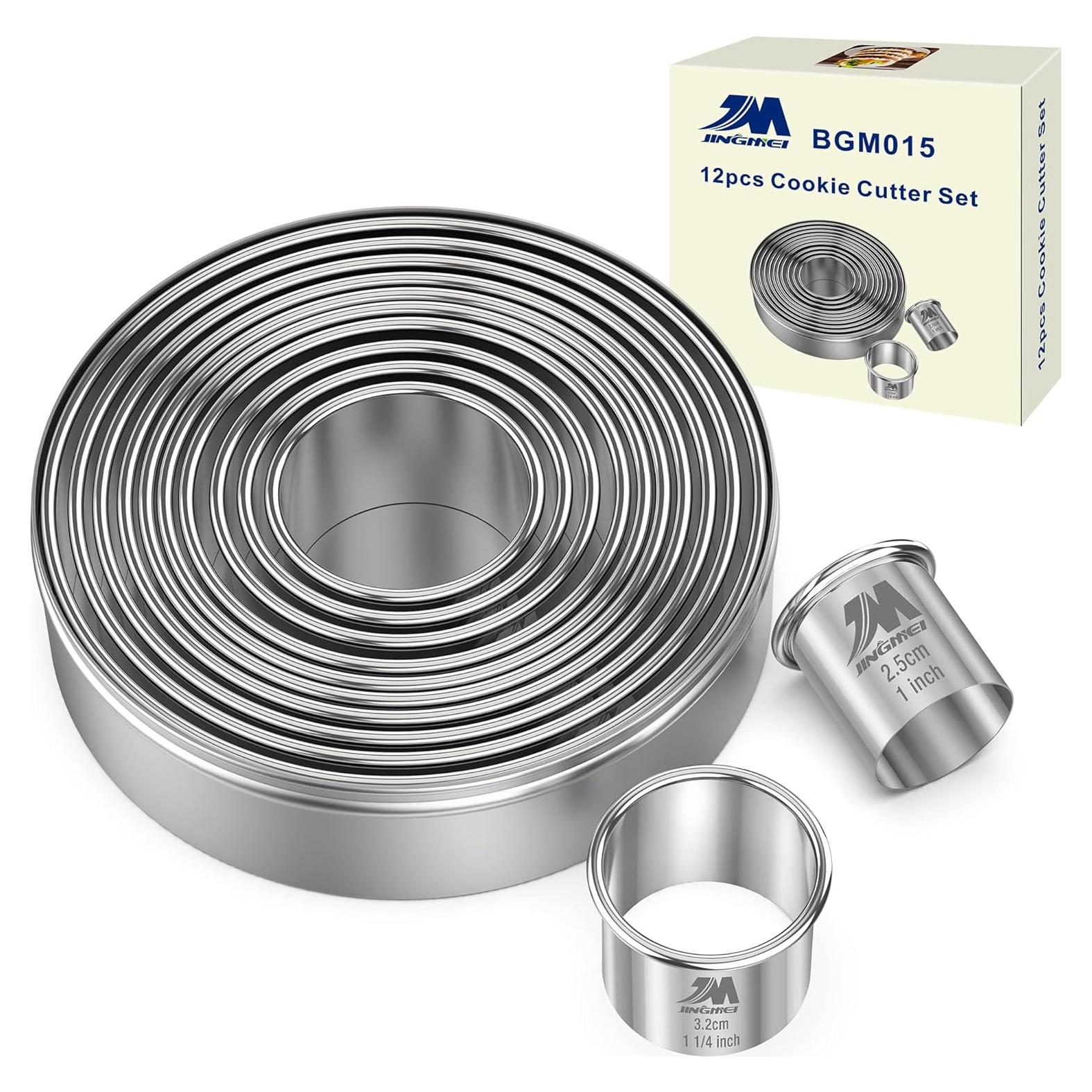 Juego de Cortadores de Galletas Redondos 12 Piezas M JINGMEI