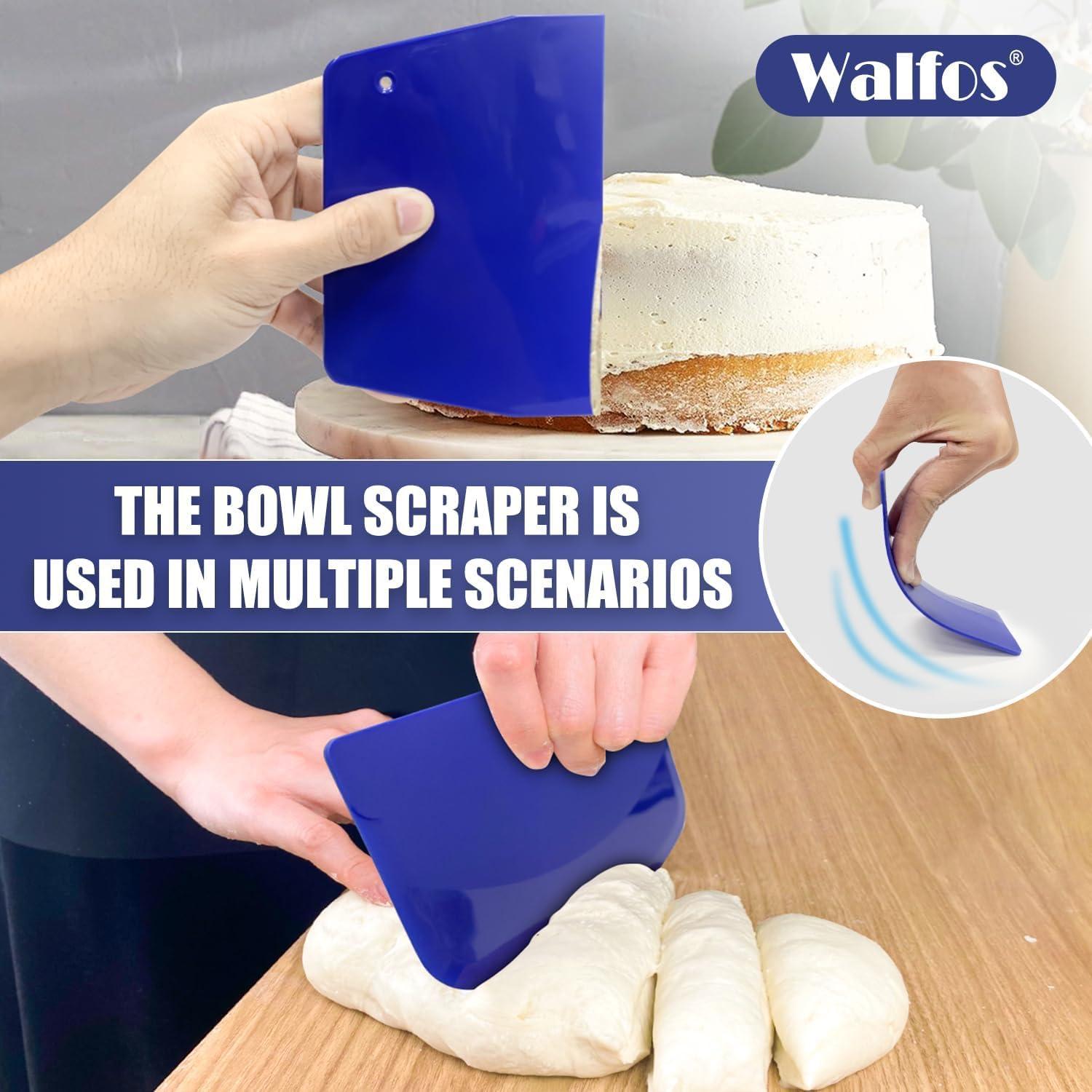 Juego de Raspadores de Masa Walfos 3 Piezas Silicona