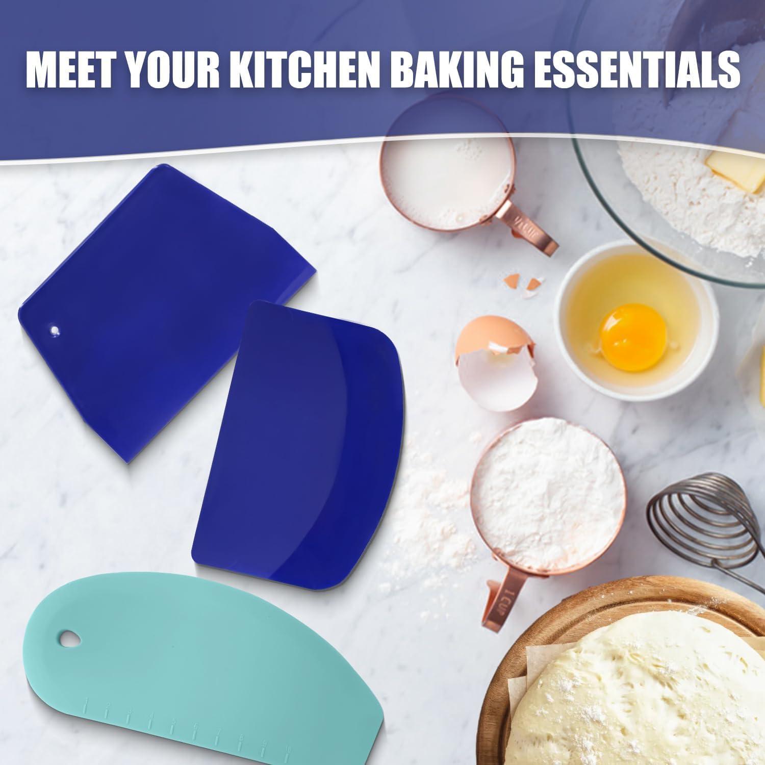 Juego de Raspadores de Masa Walfos 3 Piezas Silicona