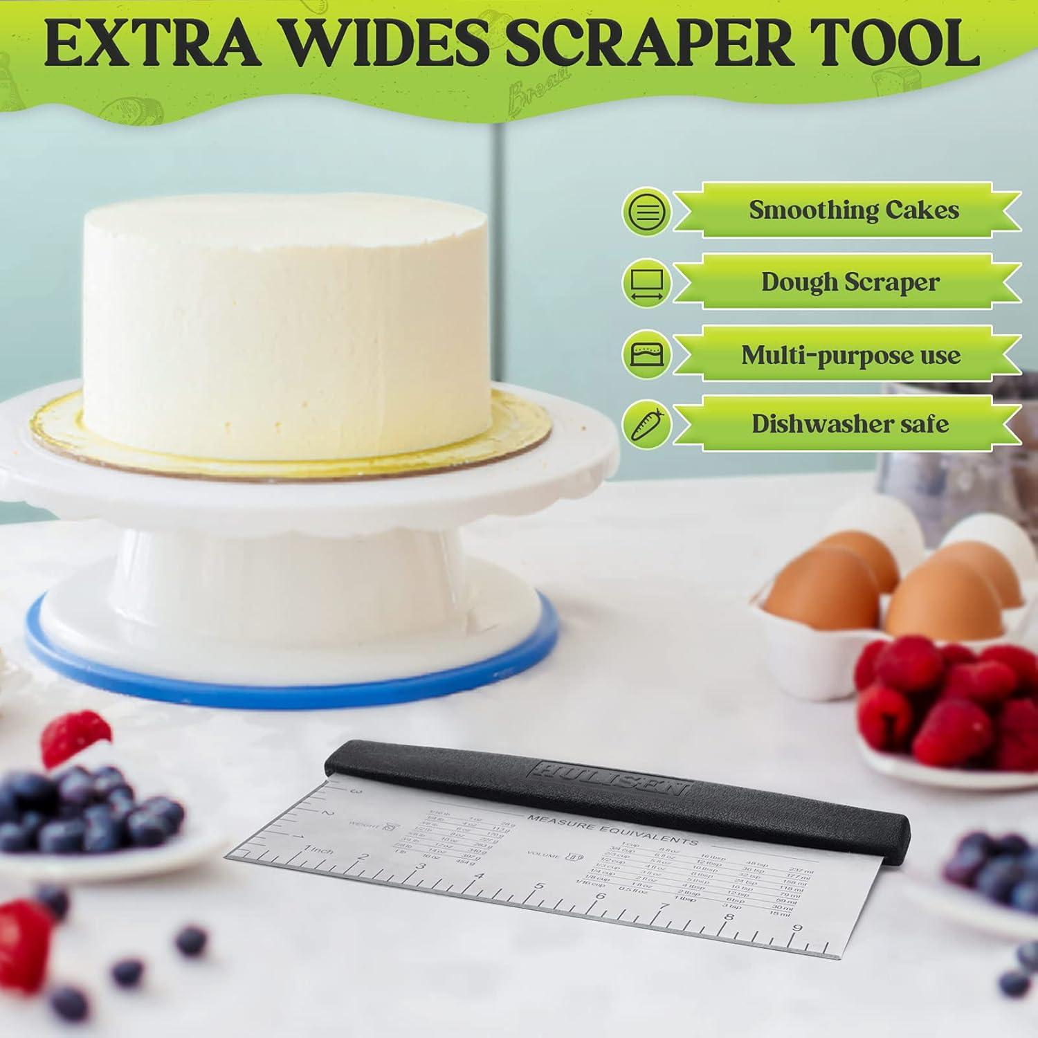 Raspador de Masa HULISEN 25,4 cm Acero Inoxidable Multifuncional