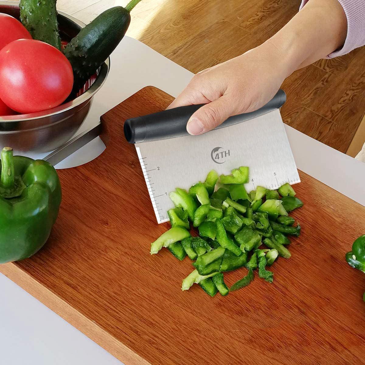 Raspador de Masa Acero Inoxidable Liu 16x10 cm Negro