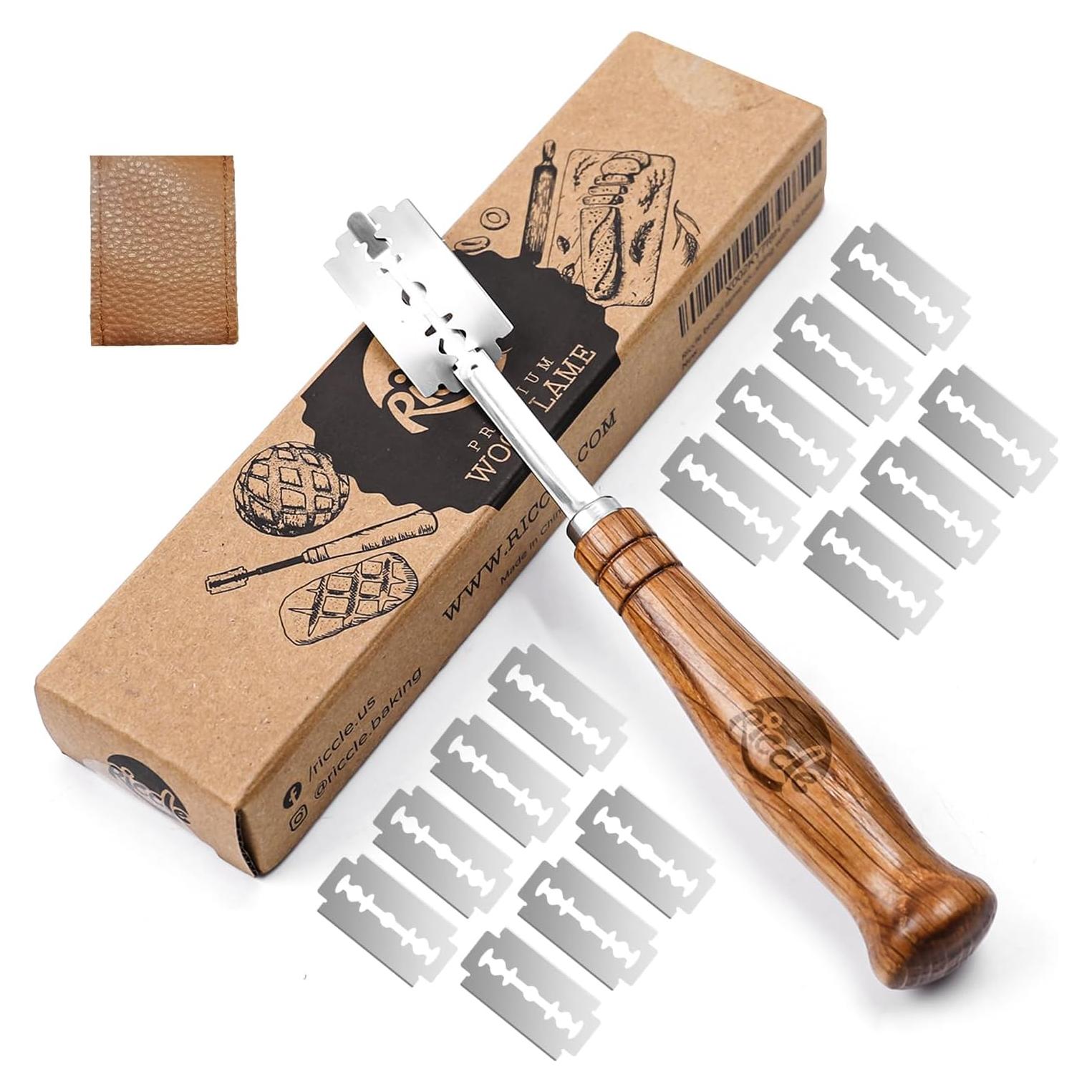 Cuchillo de Corte de Pan RICCLE con 15 Cuchillas y Funda