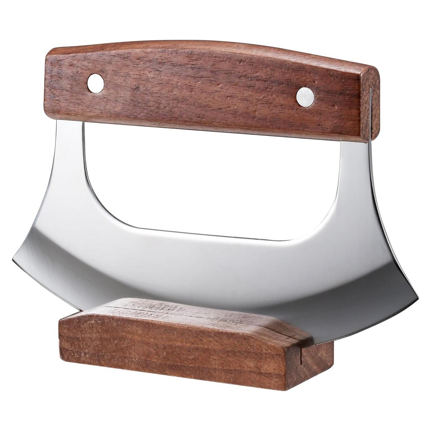 Cuchillo Ulu Coowolf 16.5 cm Acero Inoxidable con Soporte