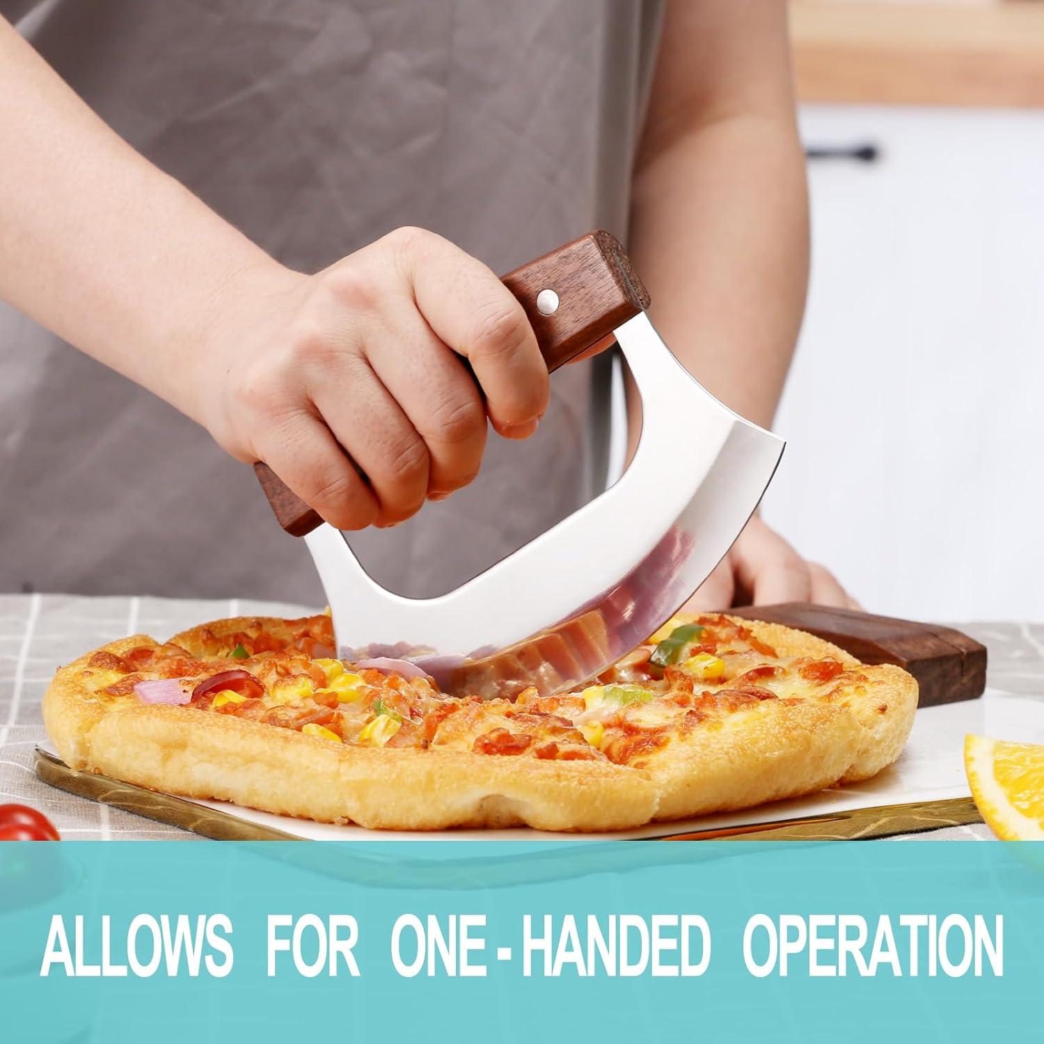 Cuchillo Ulu Coowolf 16.5 cm Acero Inoxidable con Soporte