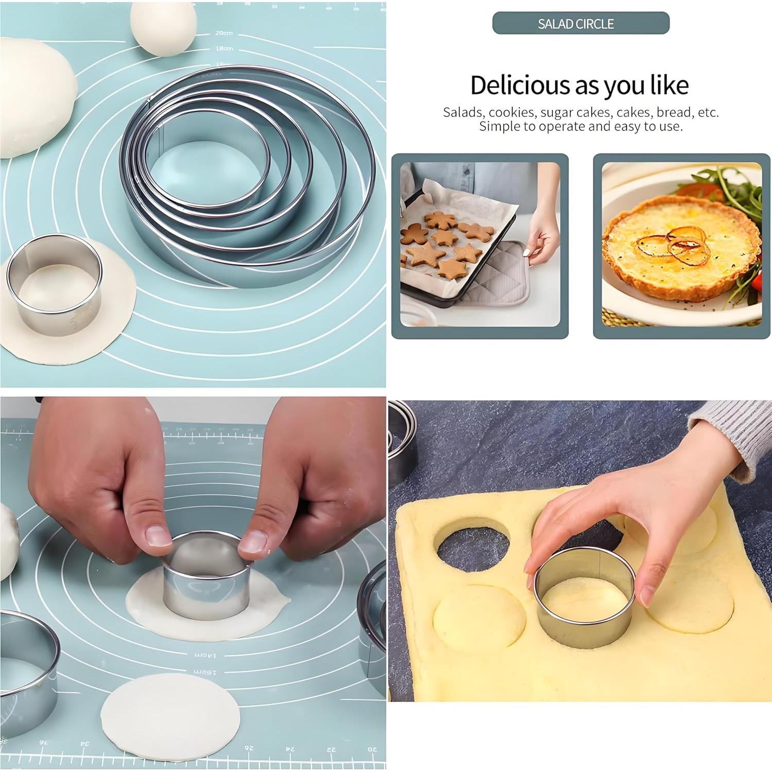 Juego de Cortadores de Galletas Redondos PetPhilia 8 Piezas