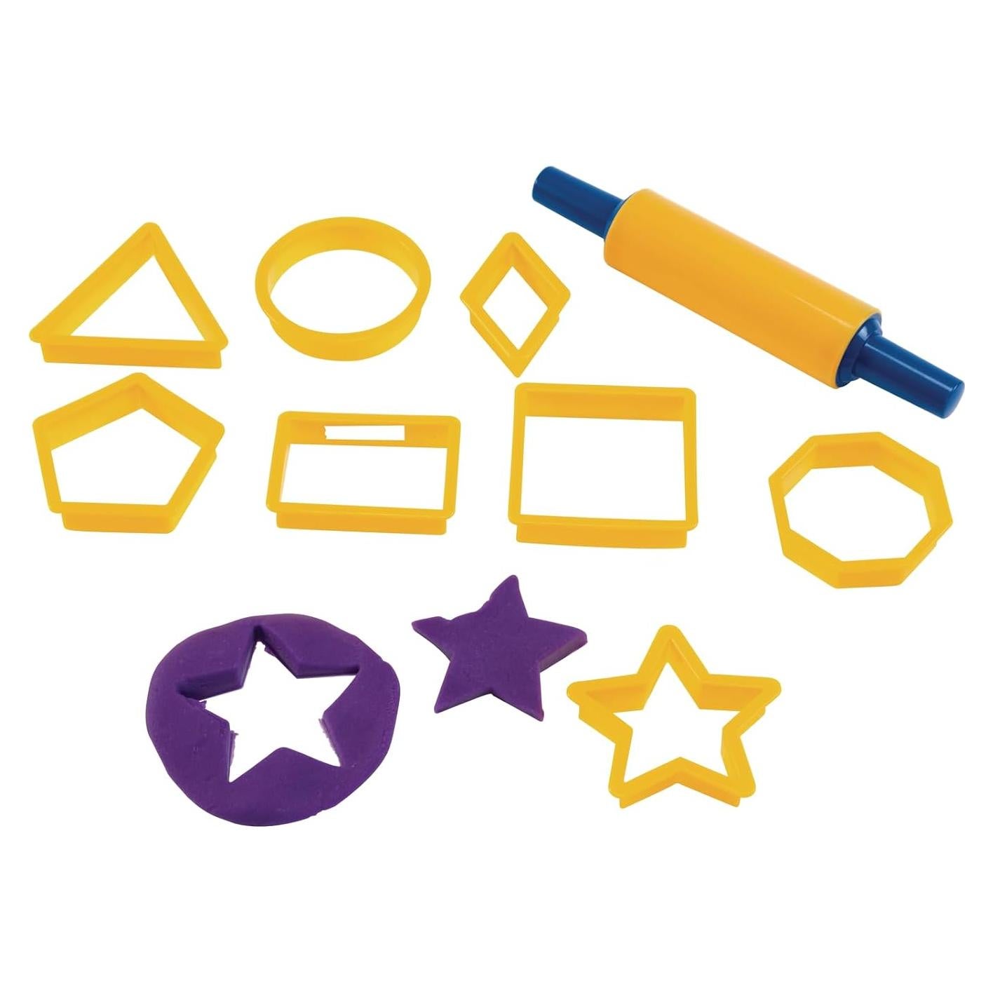 Set de Cortadores de Masa Colorations con Rodillo - 9 Piezas