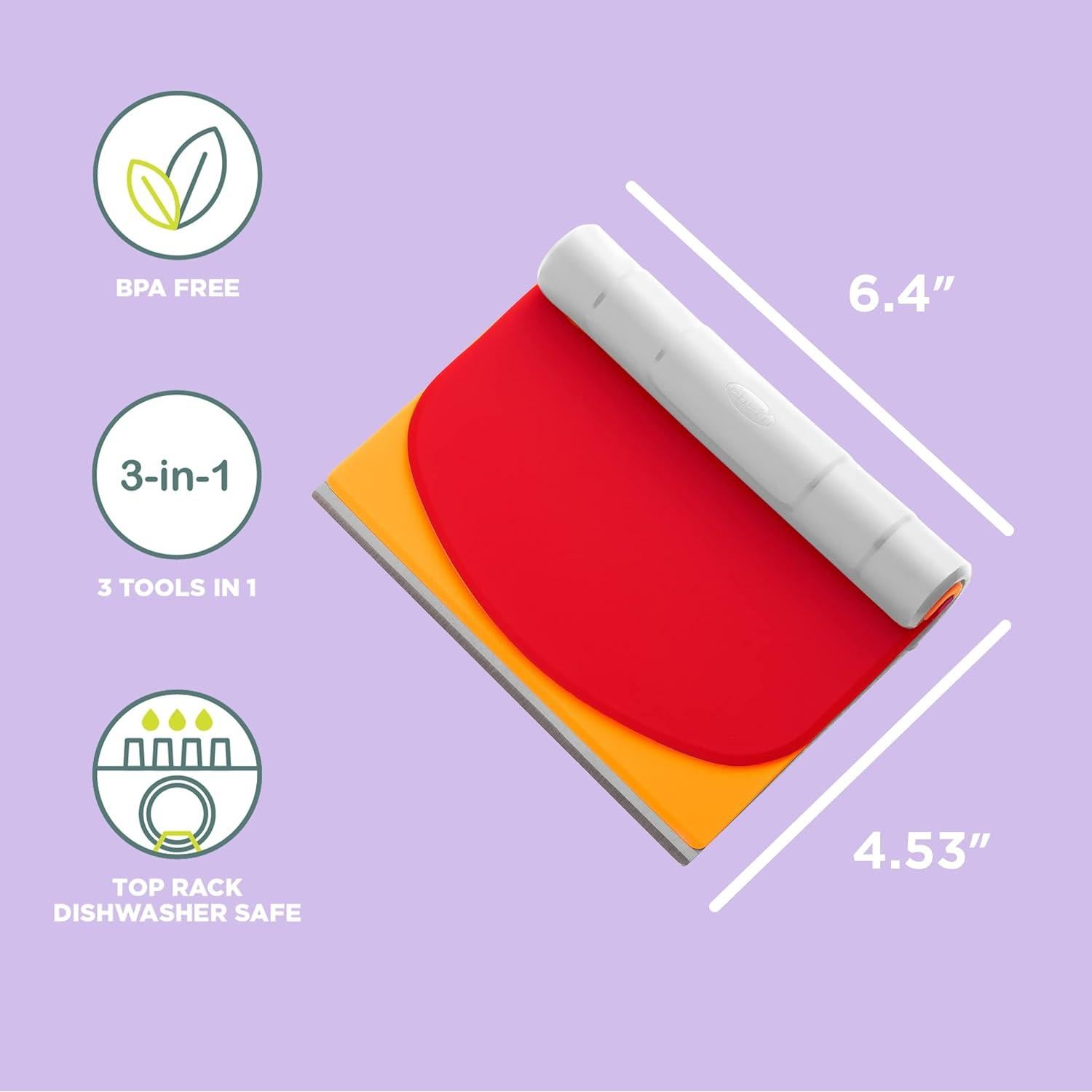 Raspador de Banco Chef'n - Juego de 3 Piezas de Acero y Plástico