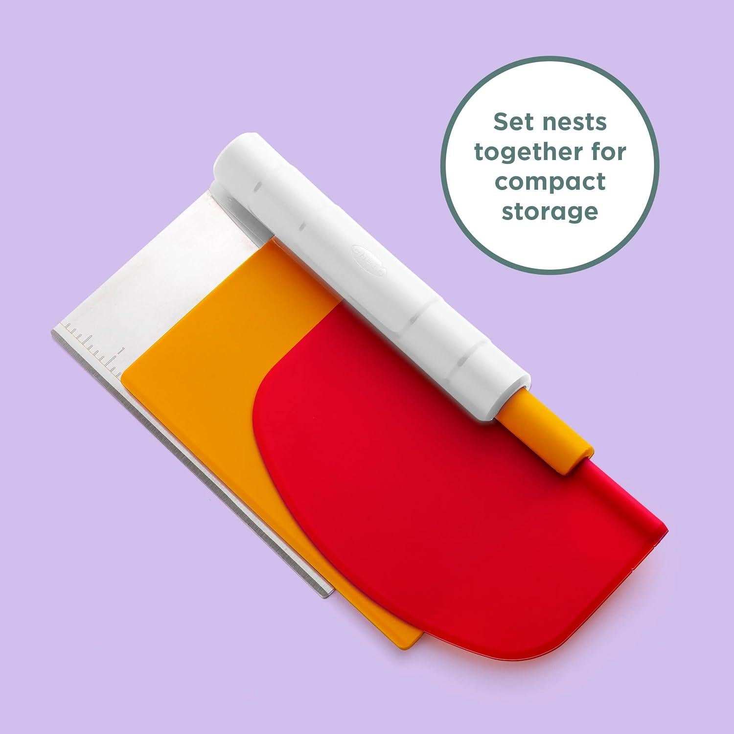 Raspador de Banco Chef'n - Juego de 3 Piezas de Acero y Plástico