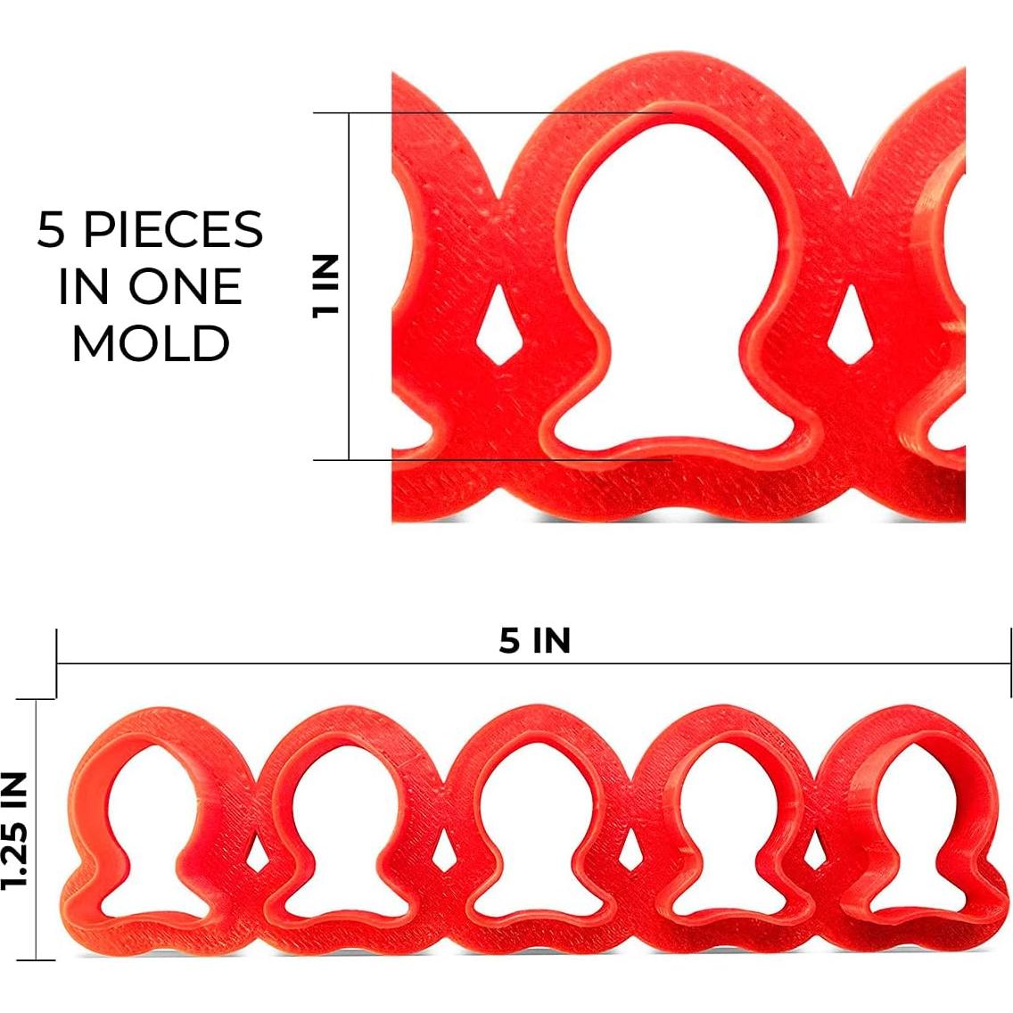 Cortador de Galletas de Pescado VIKROM Rojo Multi x5