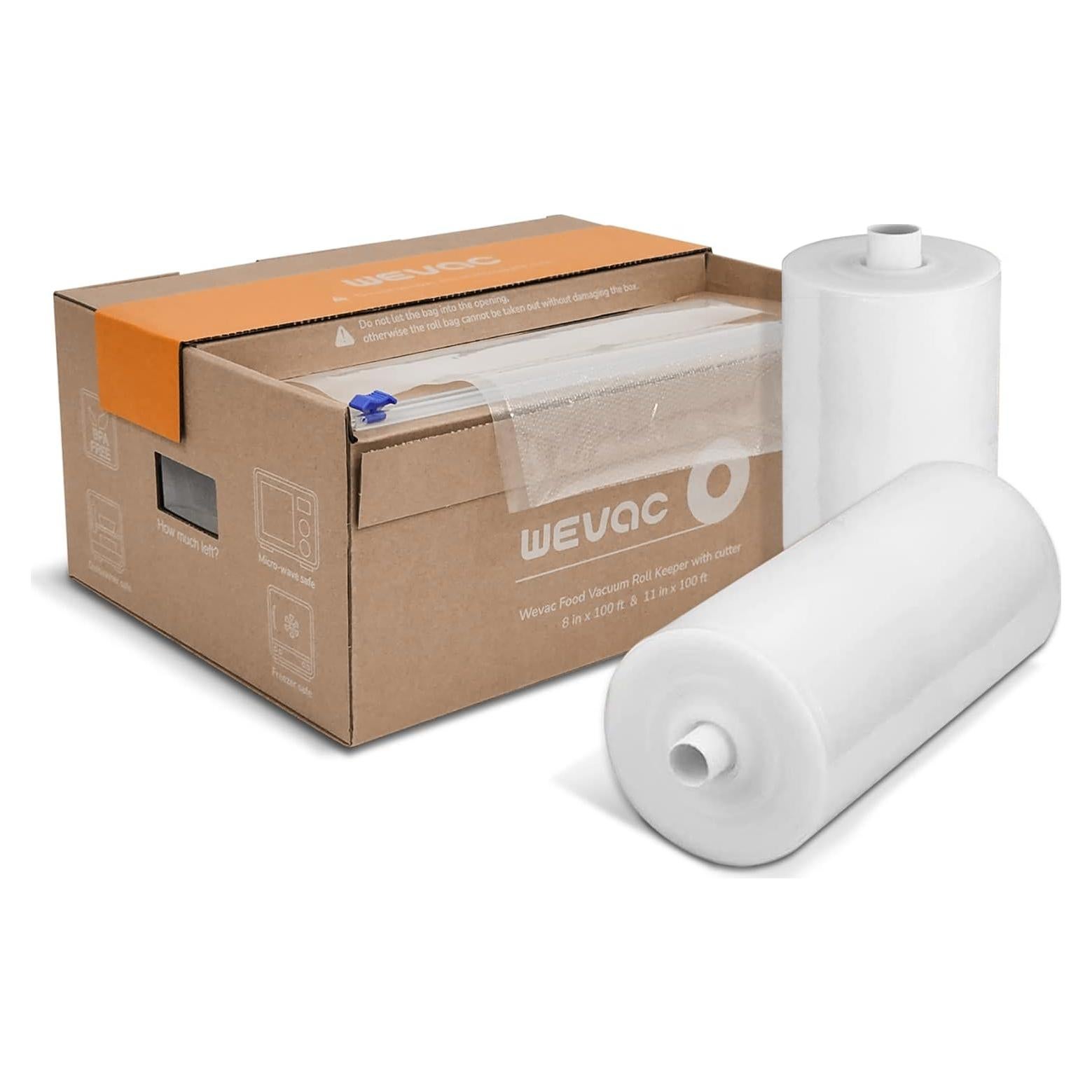 Rollos de Sellado al Vacío Wevac 20,32cm y 27,94cm 2 Pzas