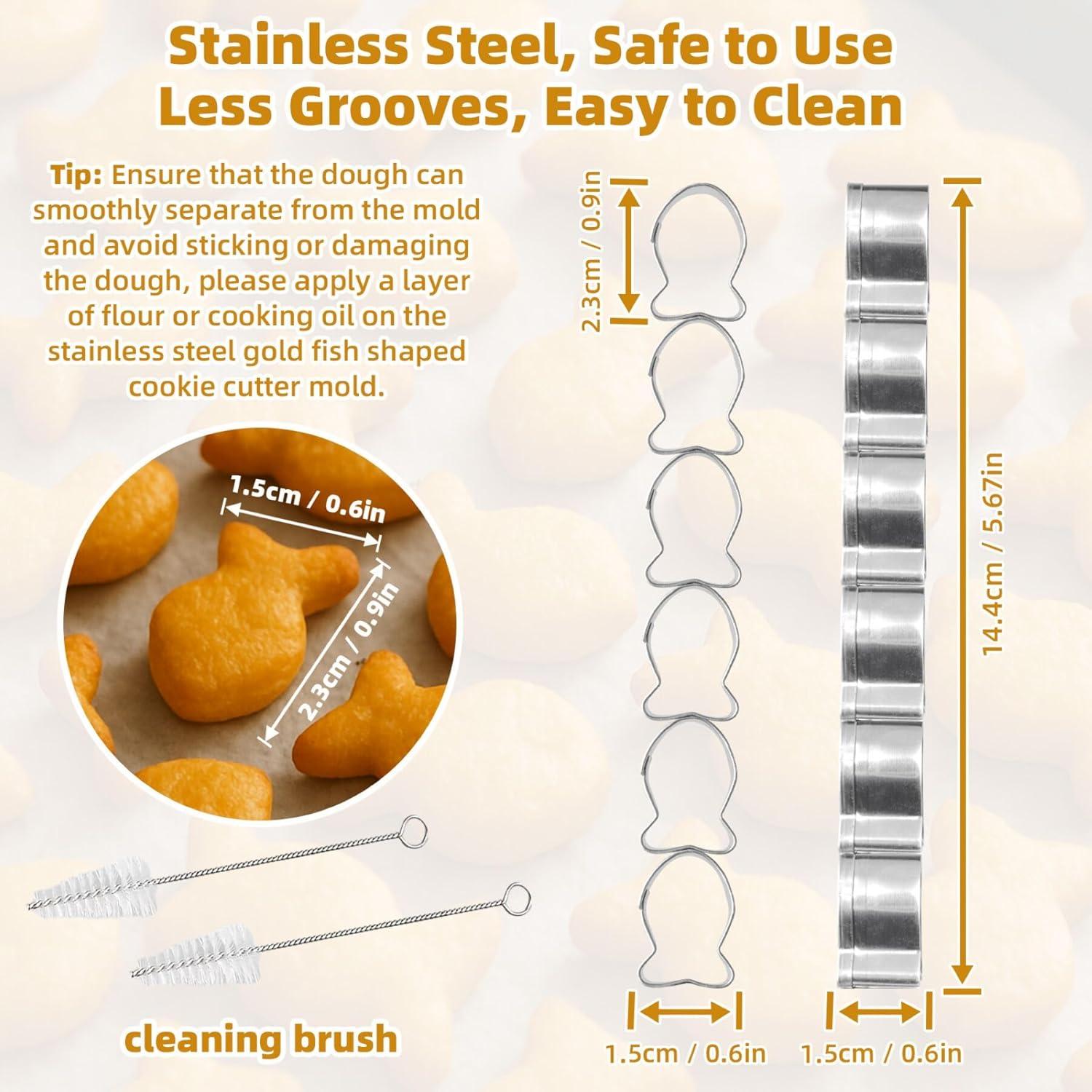 Cortadores de Galletas en Forma de Pez Dorado SEVENKA 3 Pzas