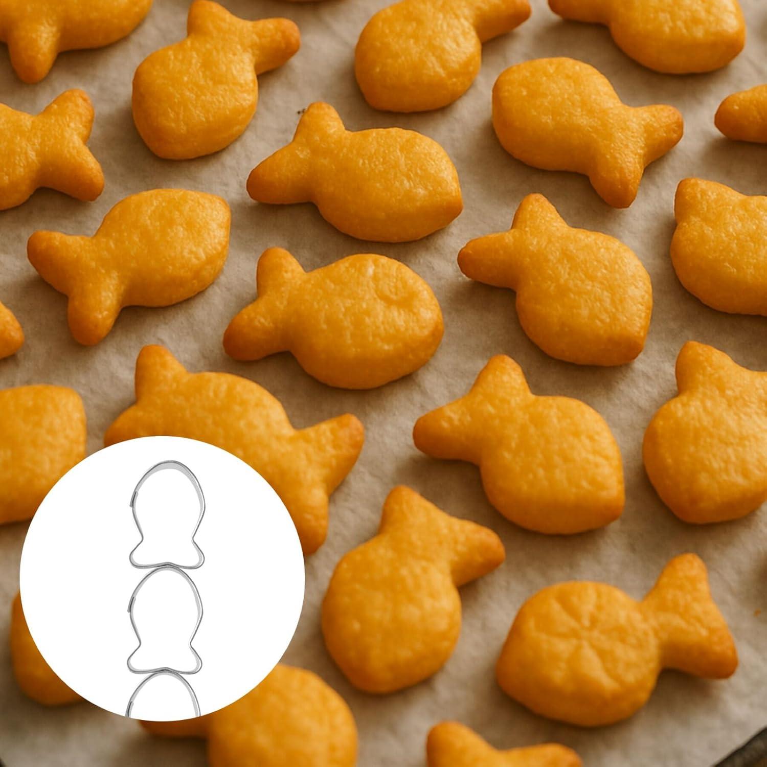 Cortadores de Galletas en Forma de Pez Dorado SEVENKA 3 Pzas