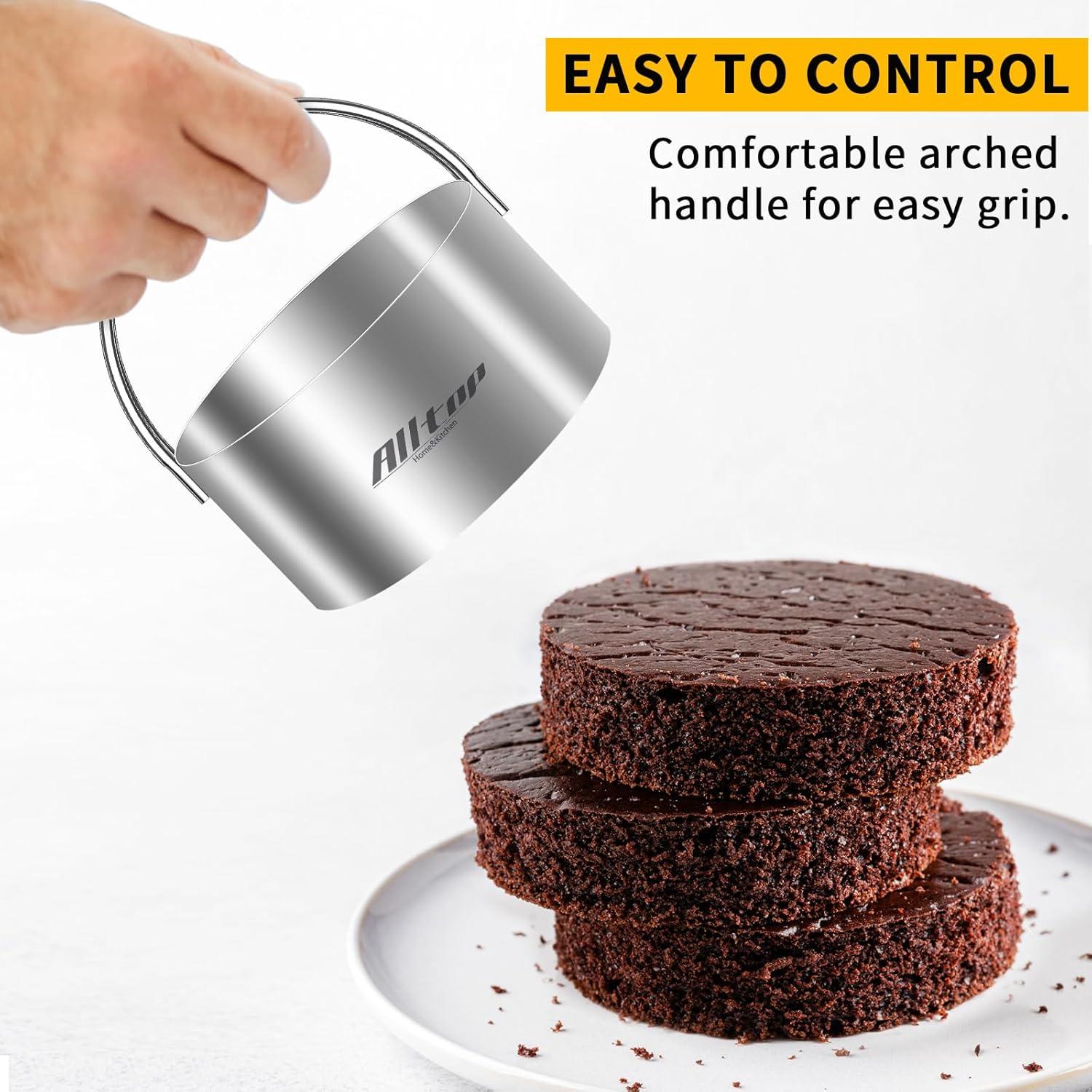 Cortadores de Galletas Redondos ALLTOP Acero Inoxidable 5 Pcs