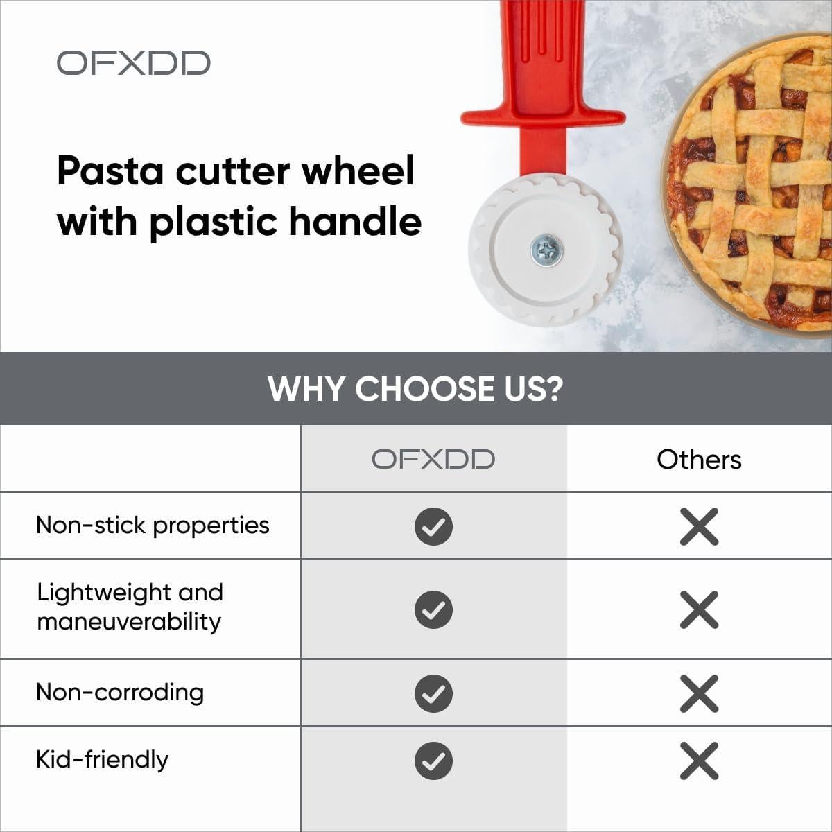 Rueda Cortadora de Pasta OFXDD - 6 Pcs - Mango Ergonómico