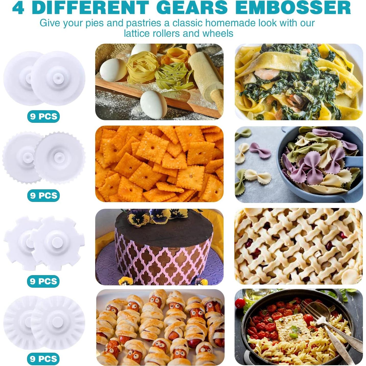 Cortador de Masa Aonagi con 4 Ruedas Intercambiables 17x14cm