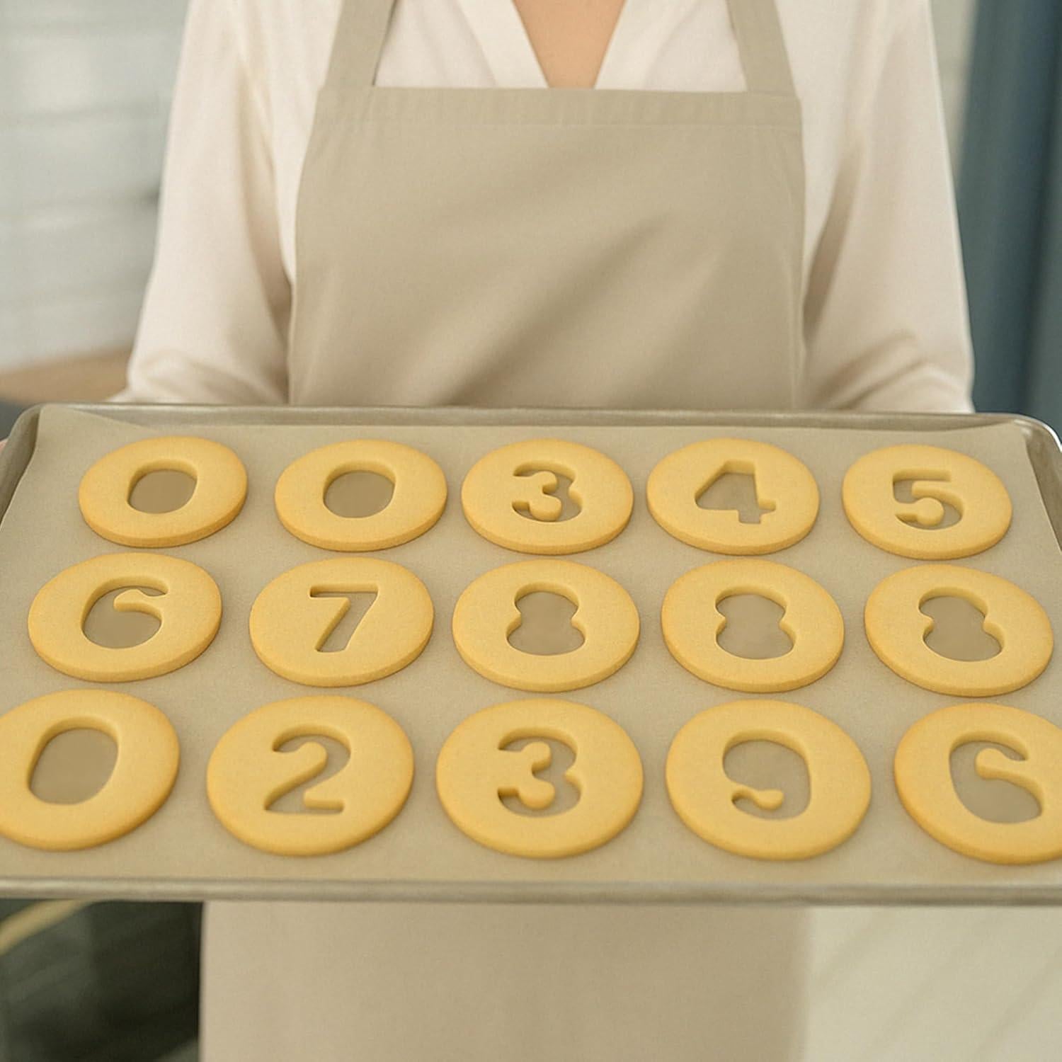 Juego de Cortadores de Galletas Números 10PCS FUSOTO Acero Inoxidable