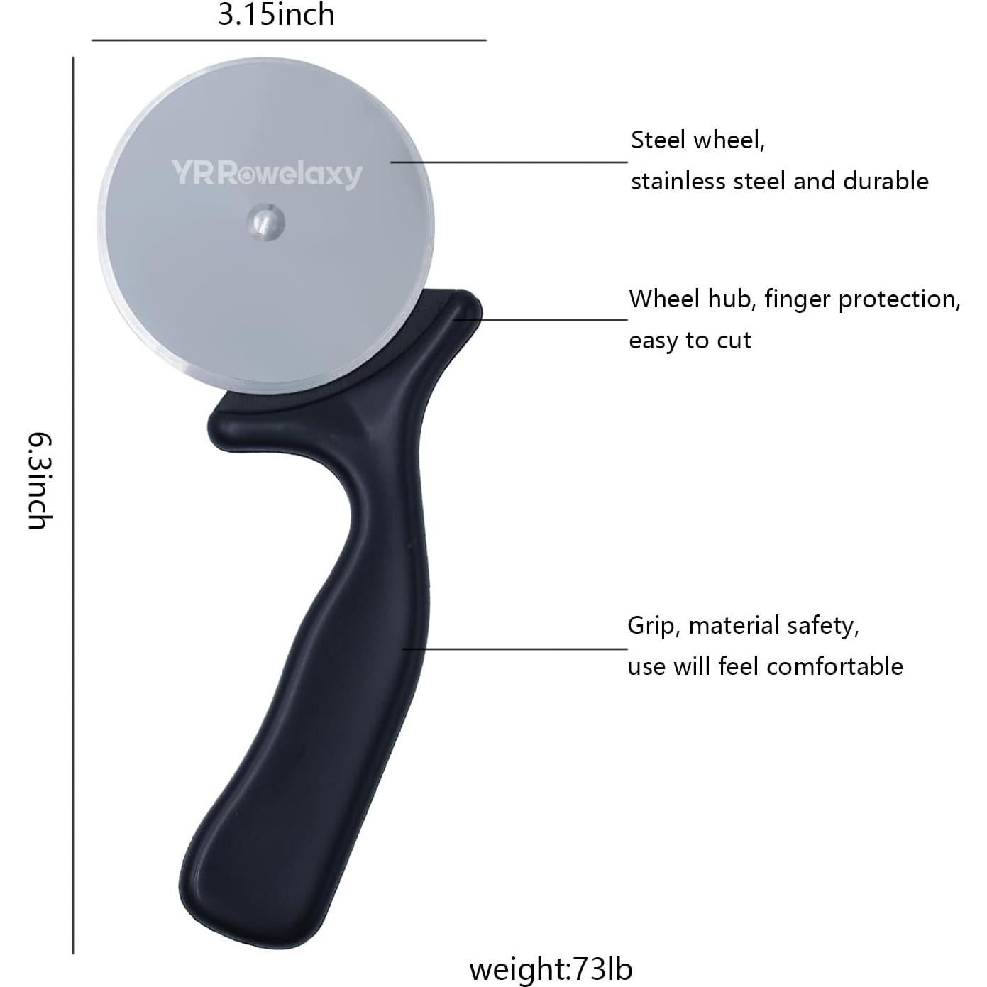 Cortadores de Pizza YR Rowelaxy - Acero Inoxidable, 2 Pzs