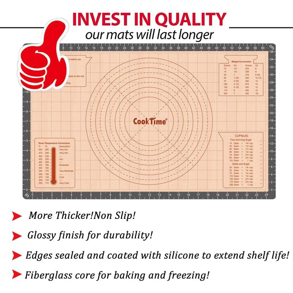 Alfombrilla de Hornear Silicona Antiadherente Cook Time 66x40cm
