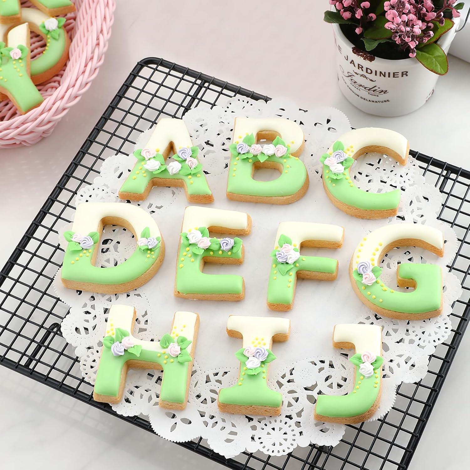 Cortadores de Galletas Alfabeto Xzhloym 26 Piezas Acero Inoxidable