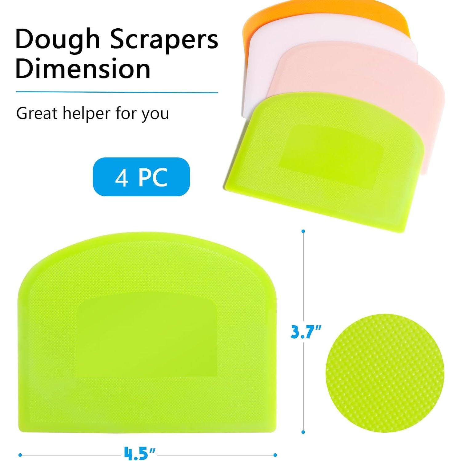 Raspadores de Masa CEWIFO 20 Pcs Plástico PE Flexible