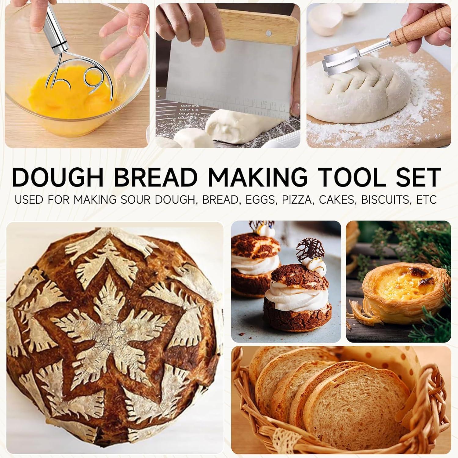 Cortador de Pan Dkoyied Premium 3 Piezas Acero Inoxidable