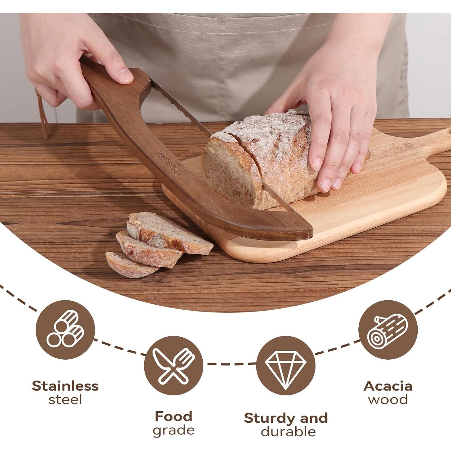 Cuchillo de Pan Serrado TOYIKOM 39.6 cm Acero Inoxidable