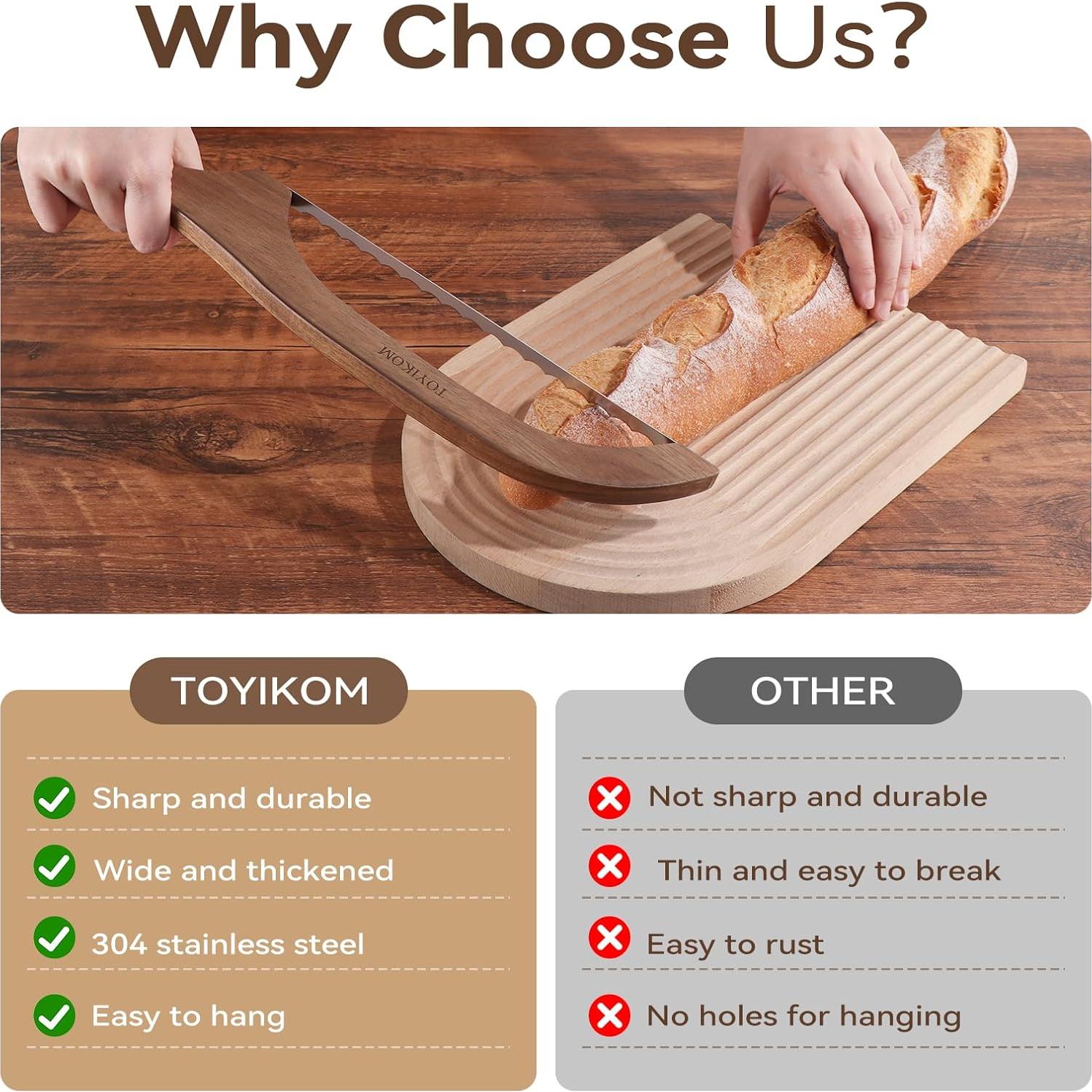 Cuchillo de Pan Serrado TOYIKOM 39.6 cm Acero Inoxidable