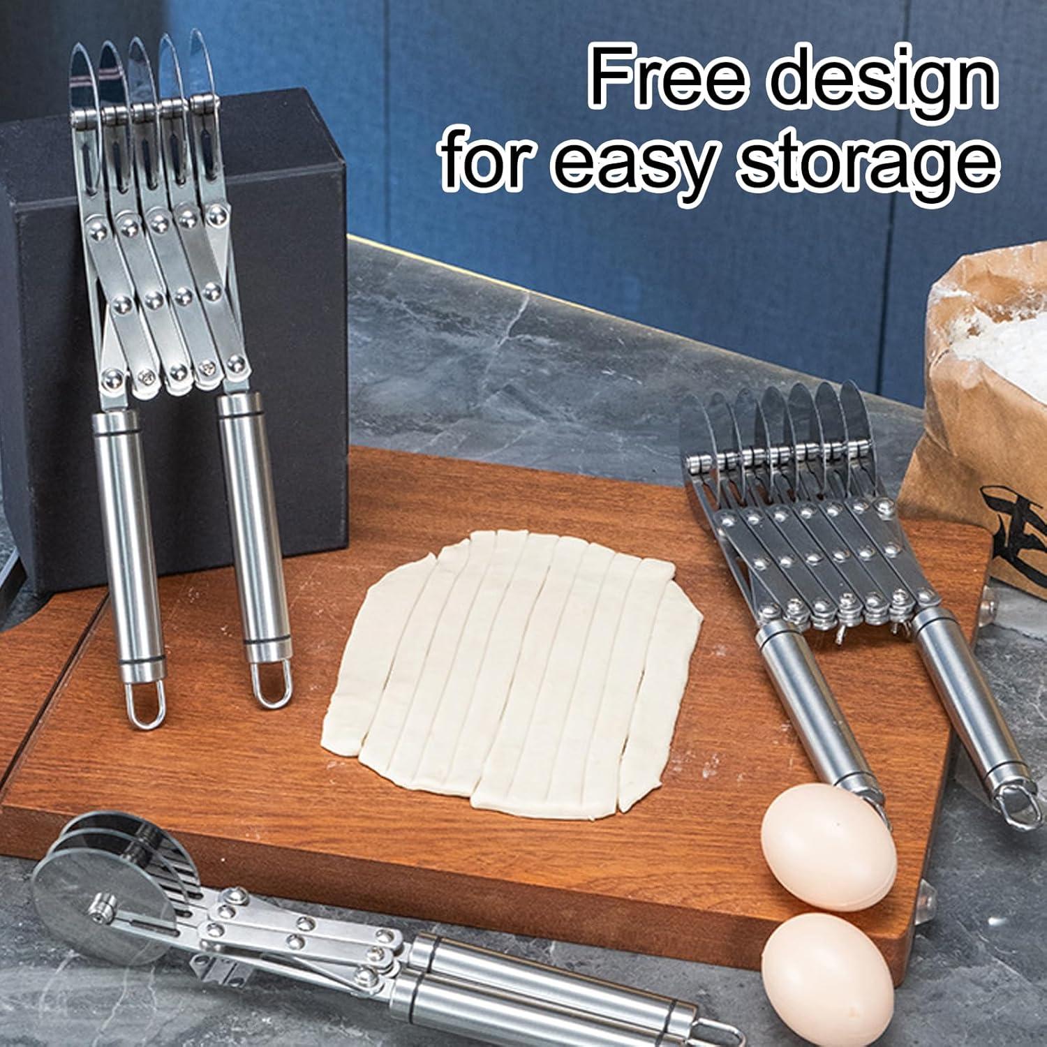 Cortador de Pastelería Ruiqas 5 Ruedas Ajustable Acero Inoxidable