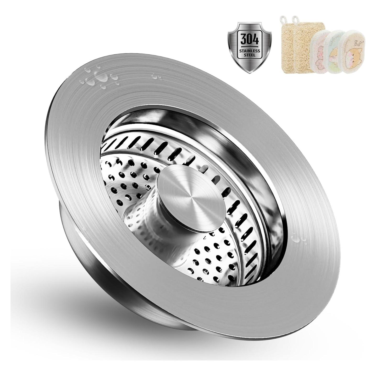 Colador de desagüe de cocina Alocre acero inoxidable 304