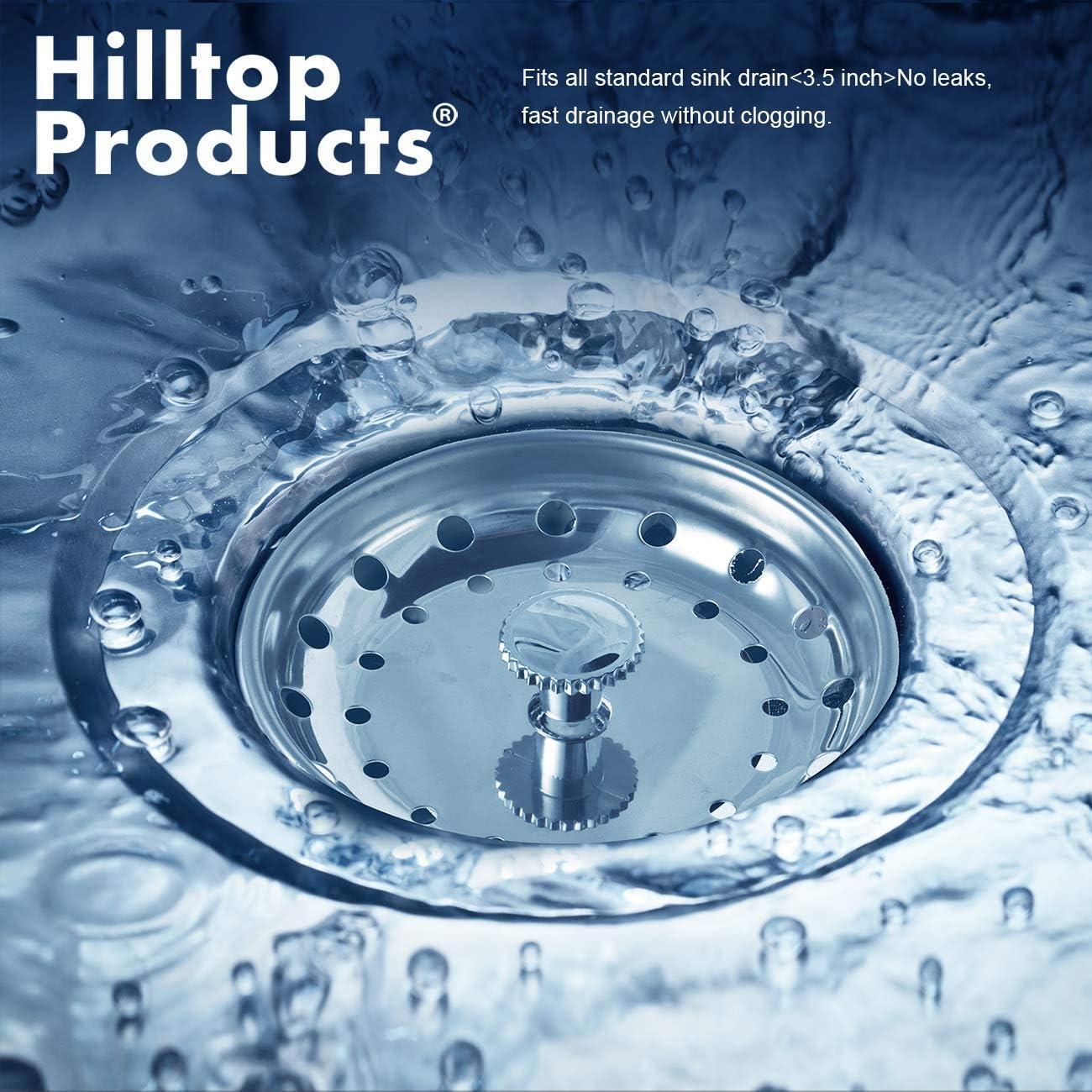 Paquete de 2 Filtro y Tapón de Fregadero Hilltop 8,89 cm