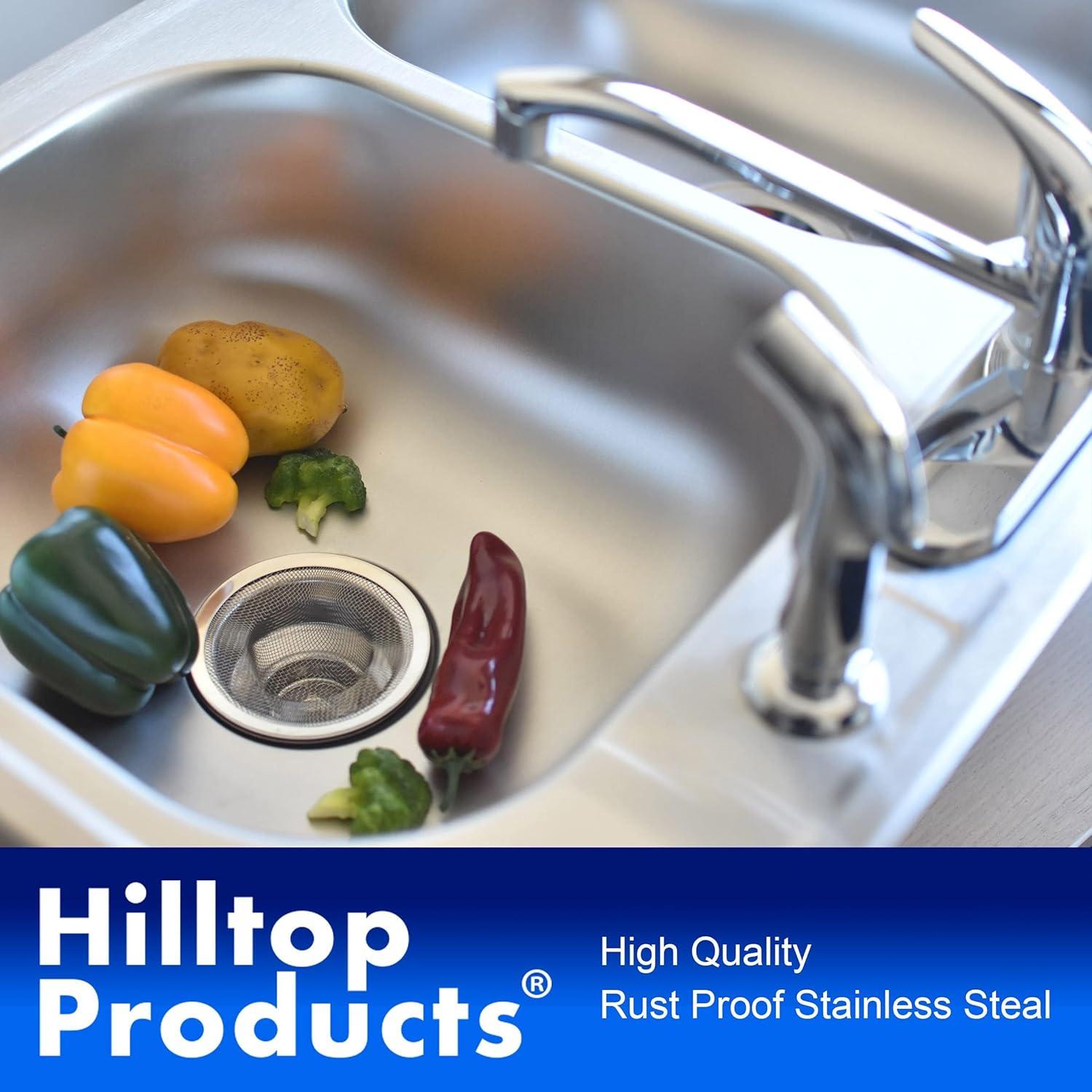 Filtro de Desagüe de Cocina Hilltop 2 Piezas Acero Inoxidable