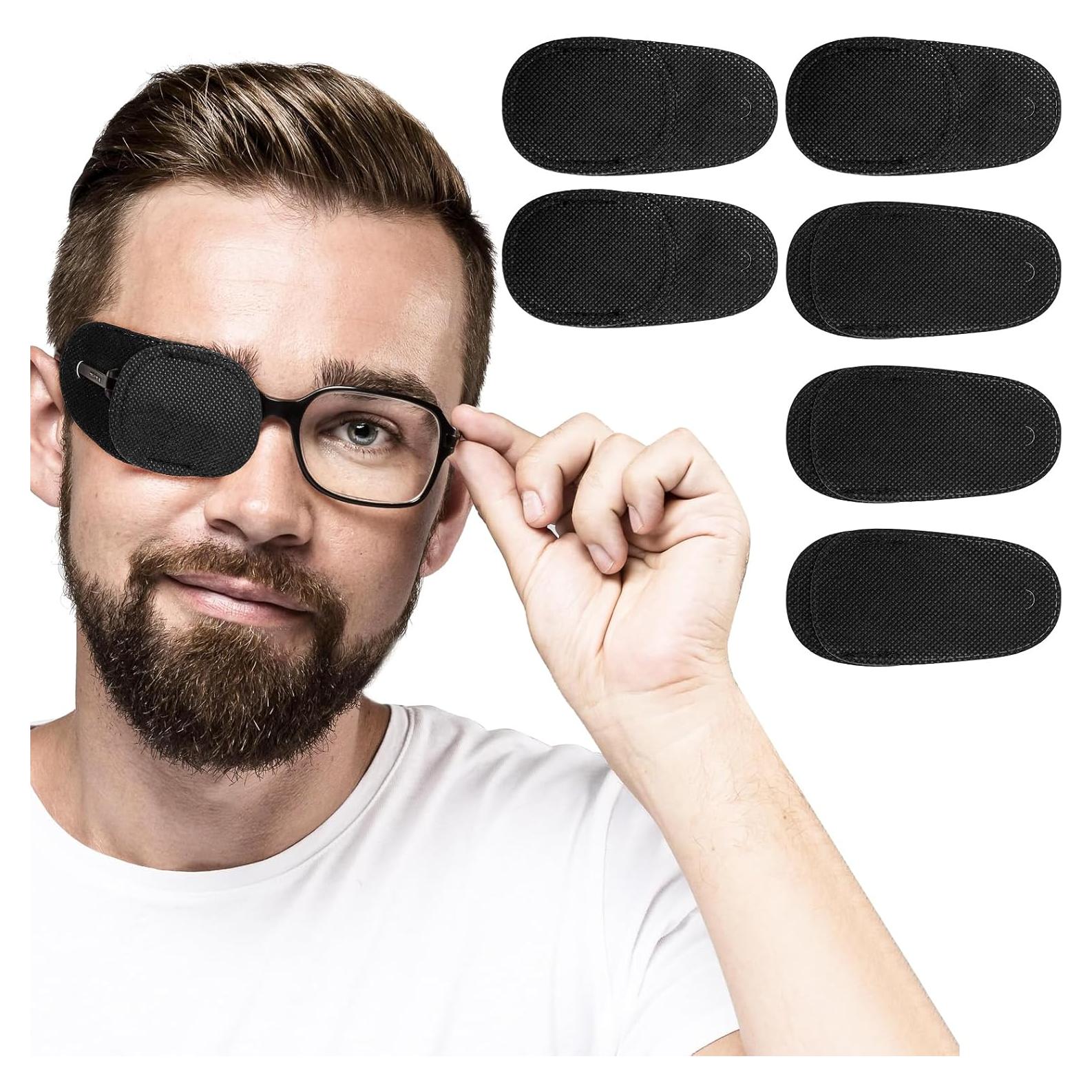6 Piezas Parche para Ojos Reutilizable Negro WY Lighting