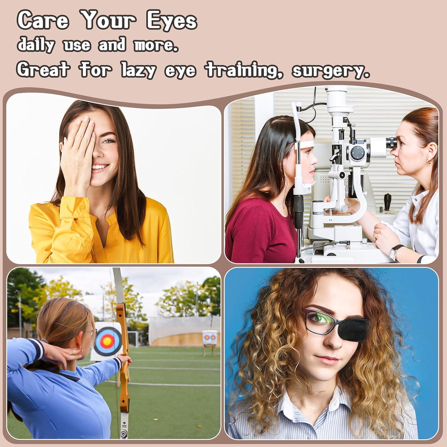 6 Piezas Parche para Ojos Reutilizable Negro WY Lighting