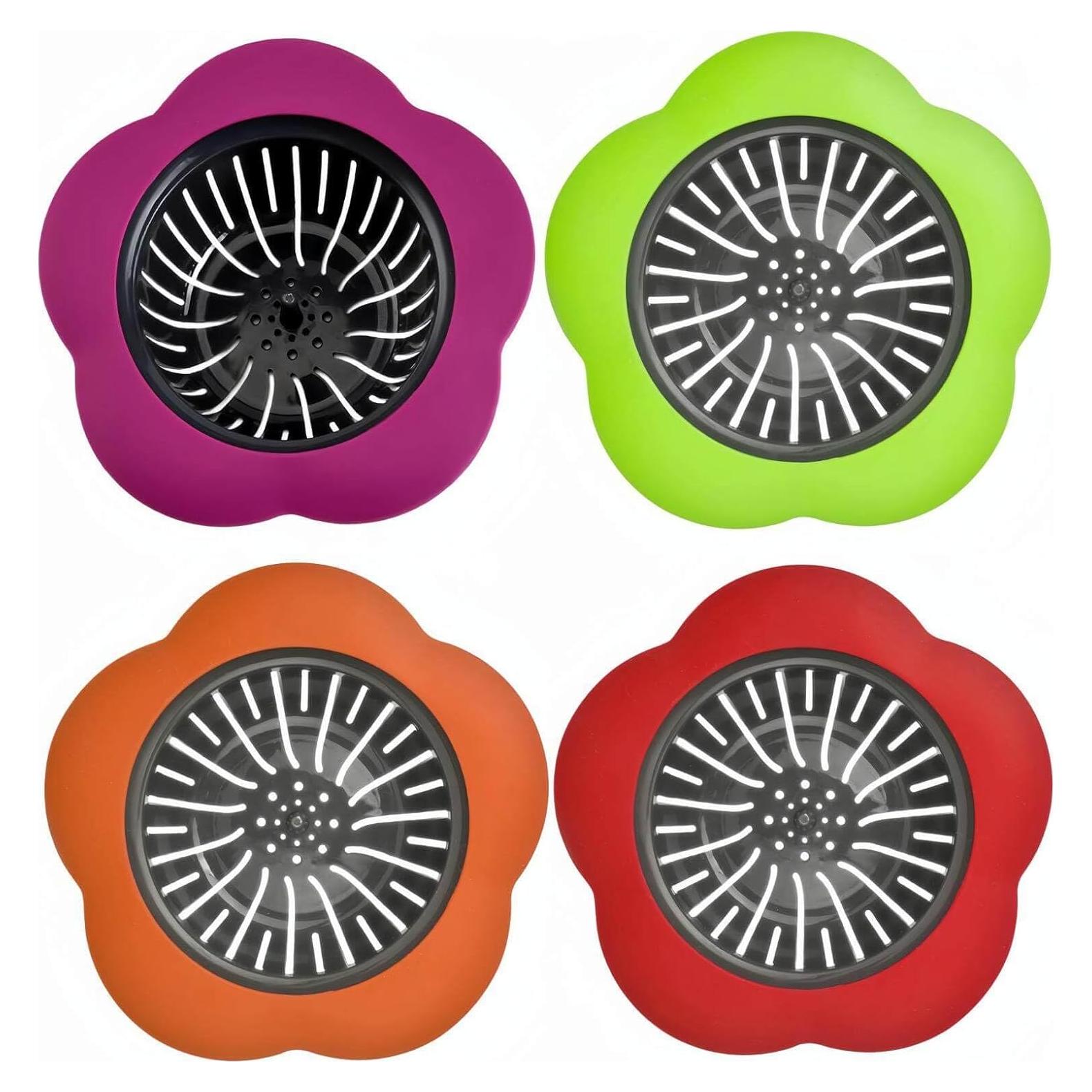 Colador de Fregadero de Cocina JIANYI 4PCS Silicona Multicolor
