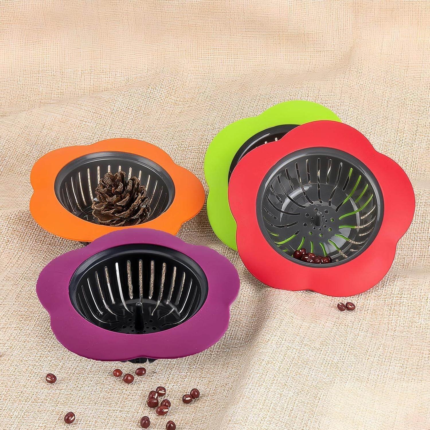 Colador de Fregadero de Cocina JIANYI 4PCS Silicona Multicolor